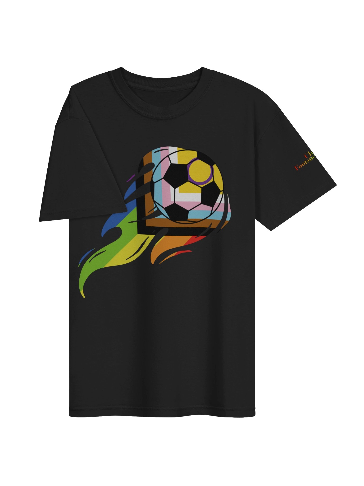 Pride Flaming Soccer Ball Comfort Tee product image (3)