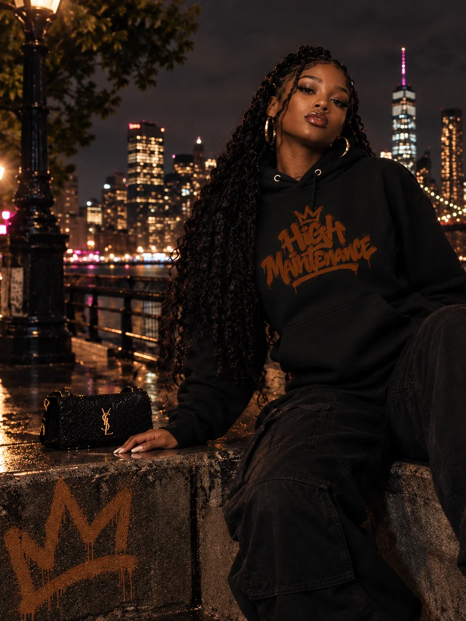 HERitage High Maintenance Hoodie In Brown product image (1)