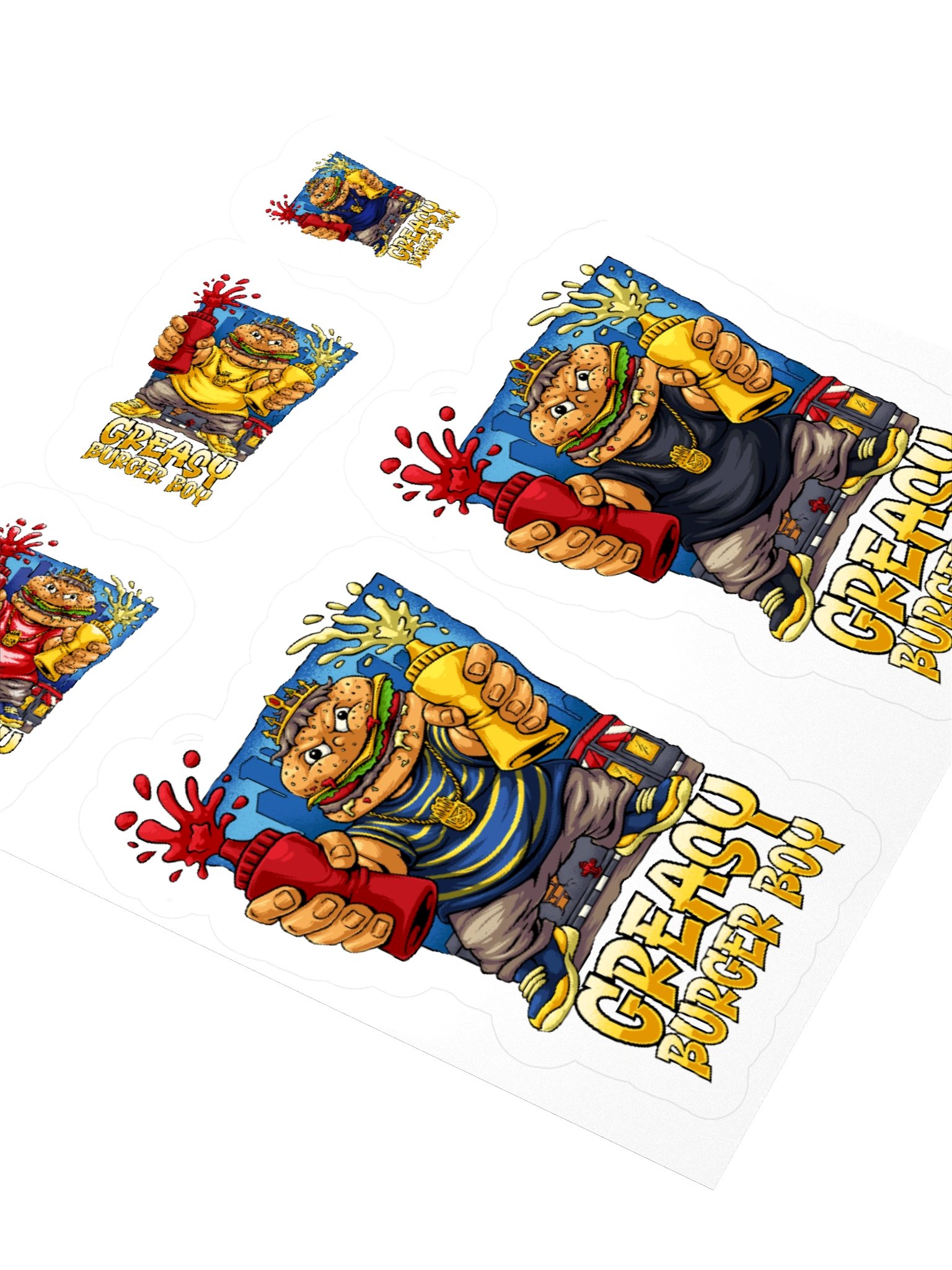 Greasy Burger Boy Stickers product image (7)
