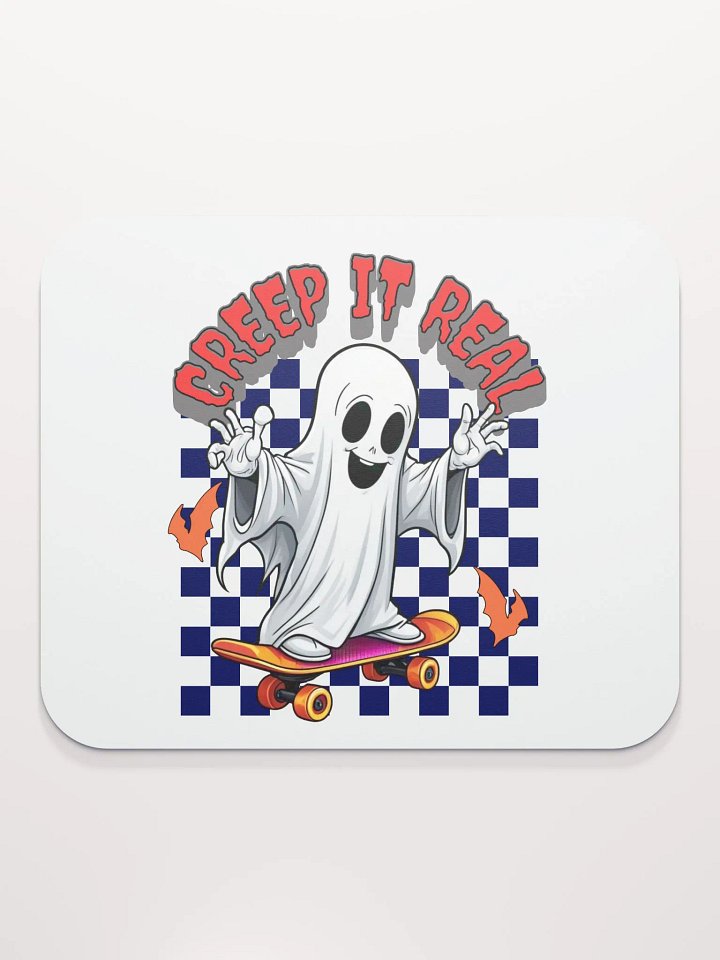 Creep It Real Skateboarding Ghost Mouse Pad product image (2)