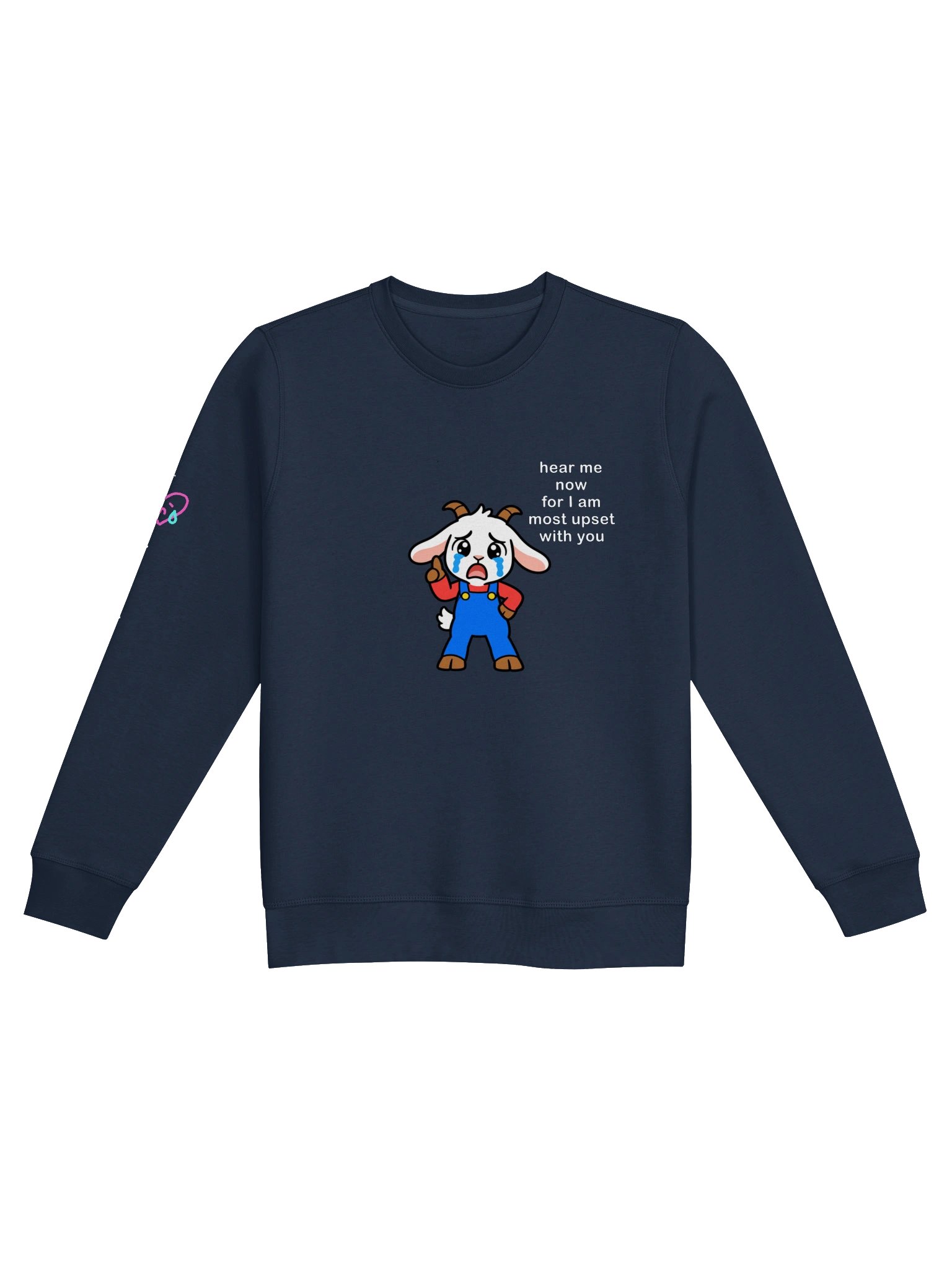 Wear Your Heart on Your Sleeves – Navy Blue Sweater product image (1)