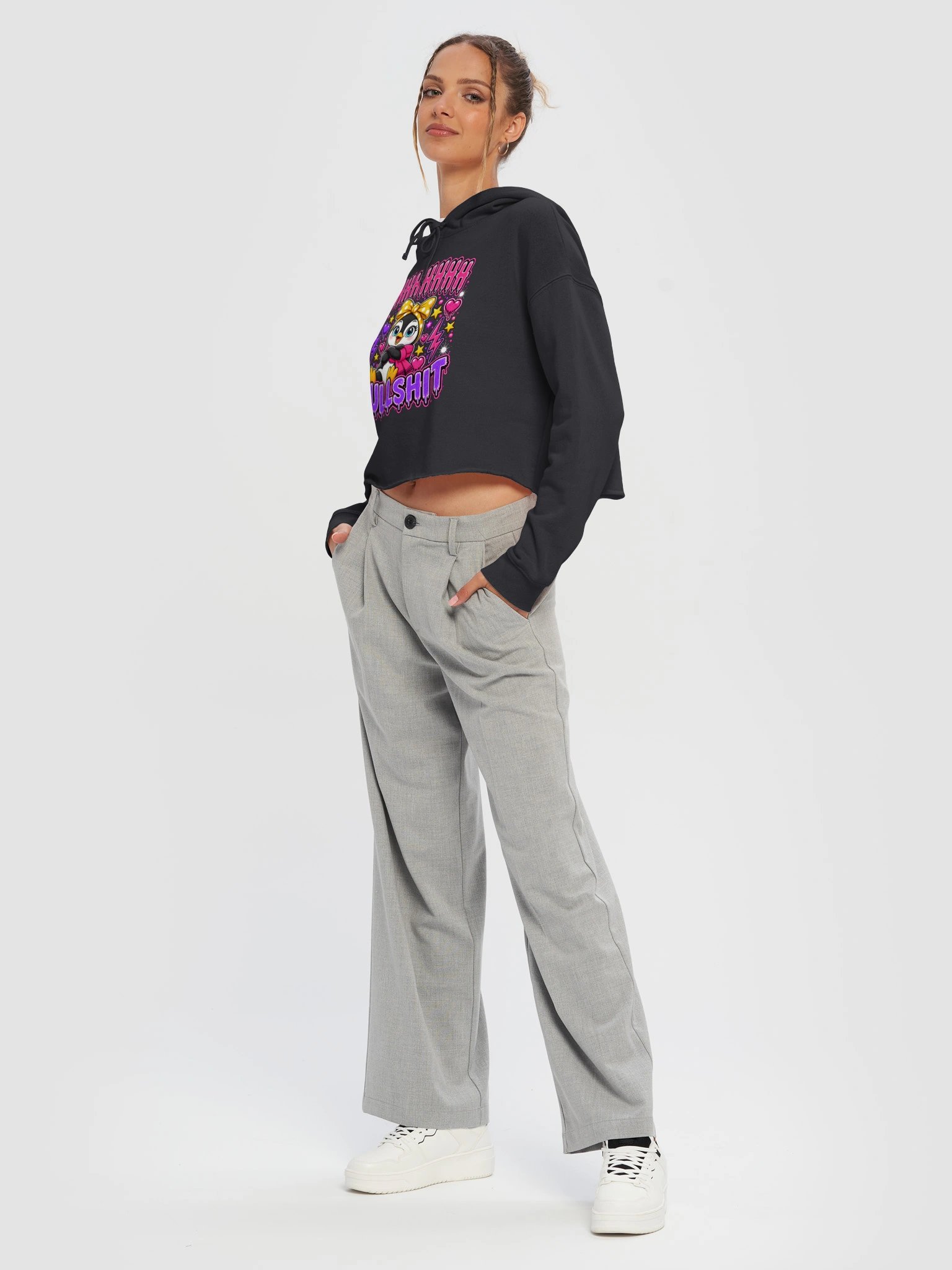 AHHHHHH Bullshit Lulu Cropped Hoodie product image (7)