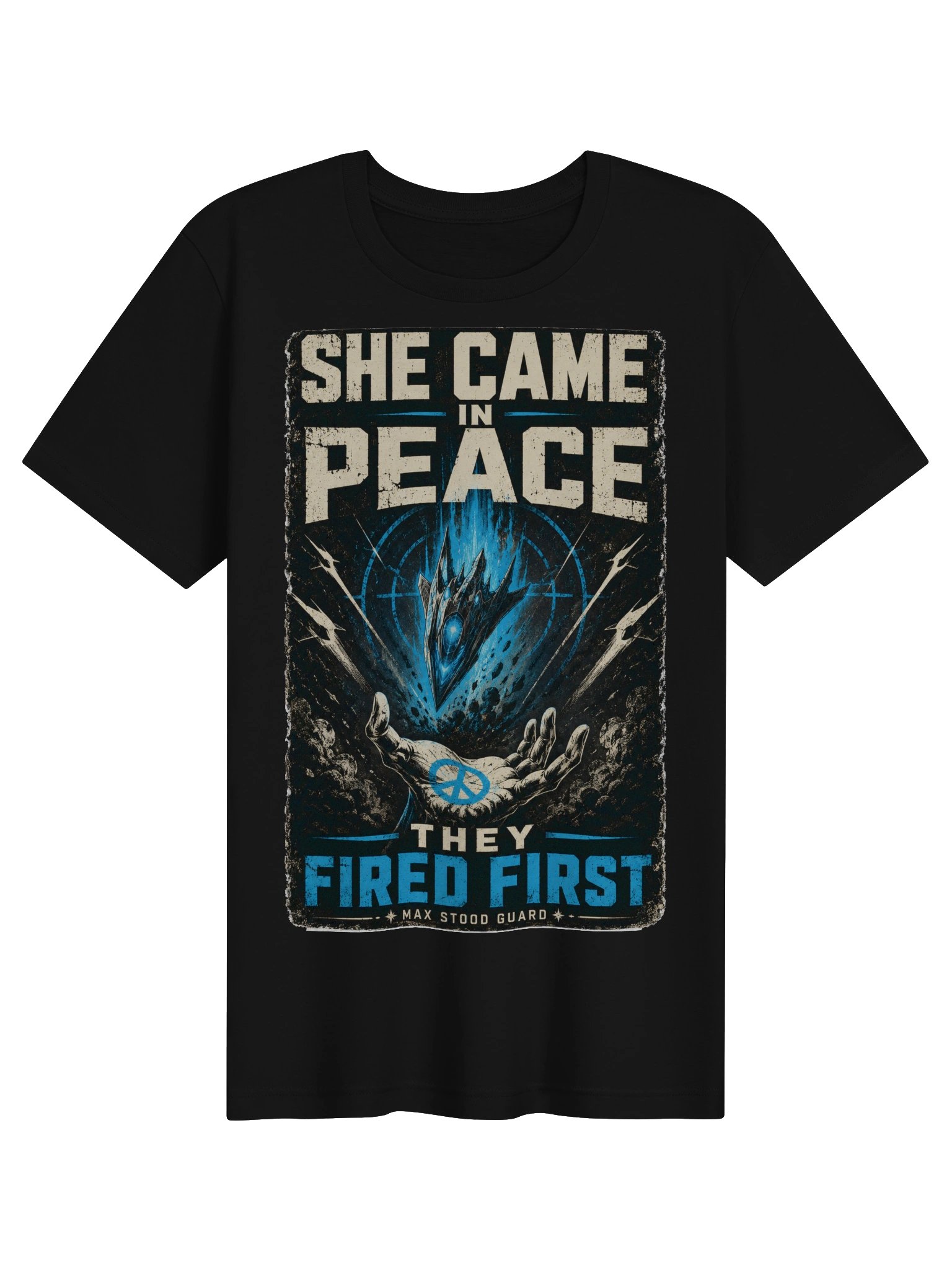 Bella+Canvas T-shirt — SHE CAME IN PEACE / THEY FIRED FIRST product image (1)