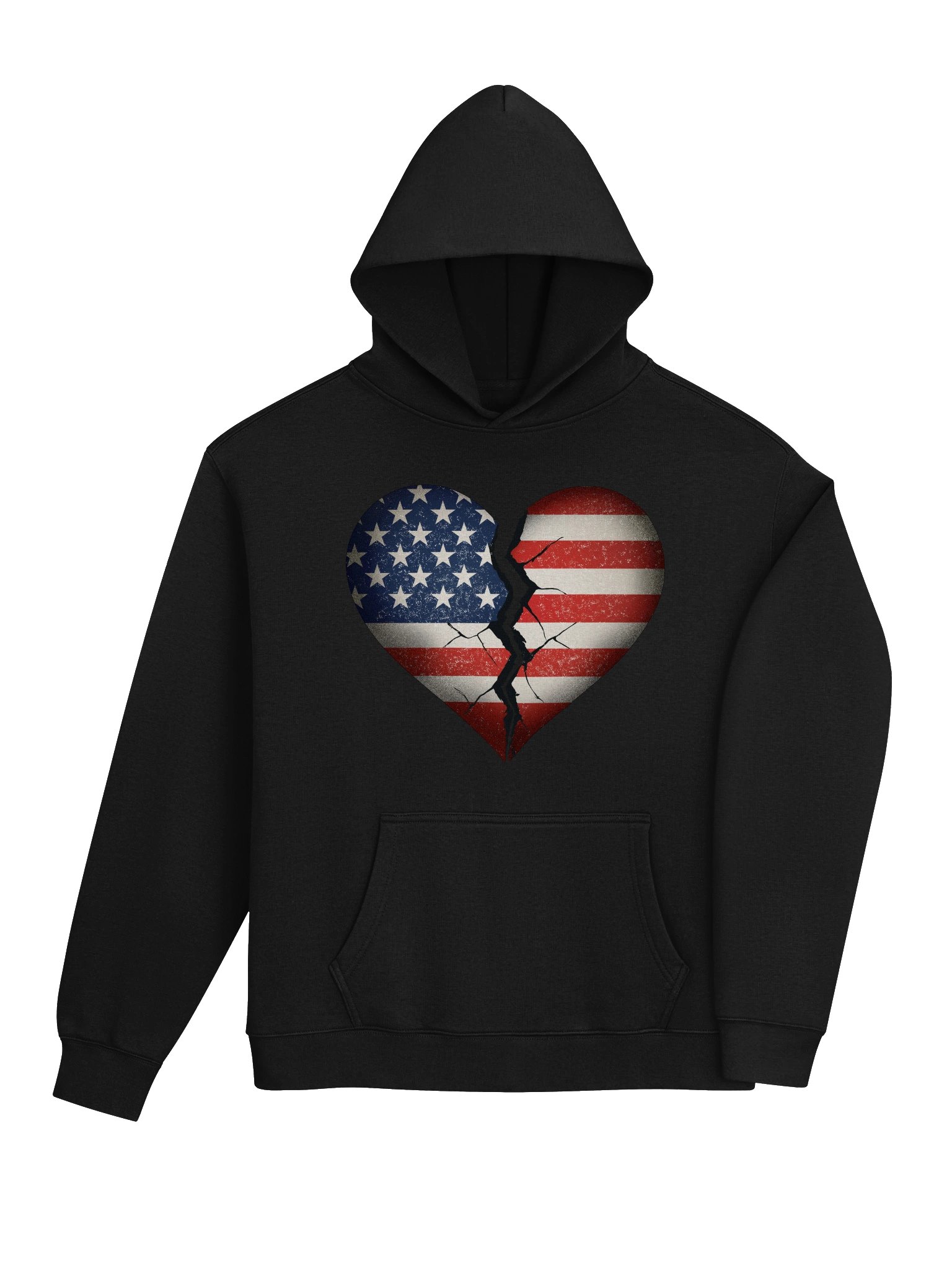 Our Broken USA Premium Oversized Hoodie – Two-Sided Heavyweight Streetwear | Political Statement Apparel product image (4)
