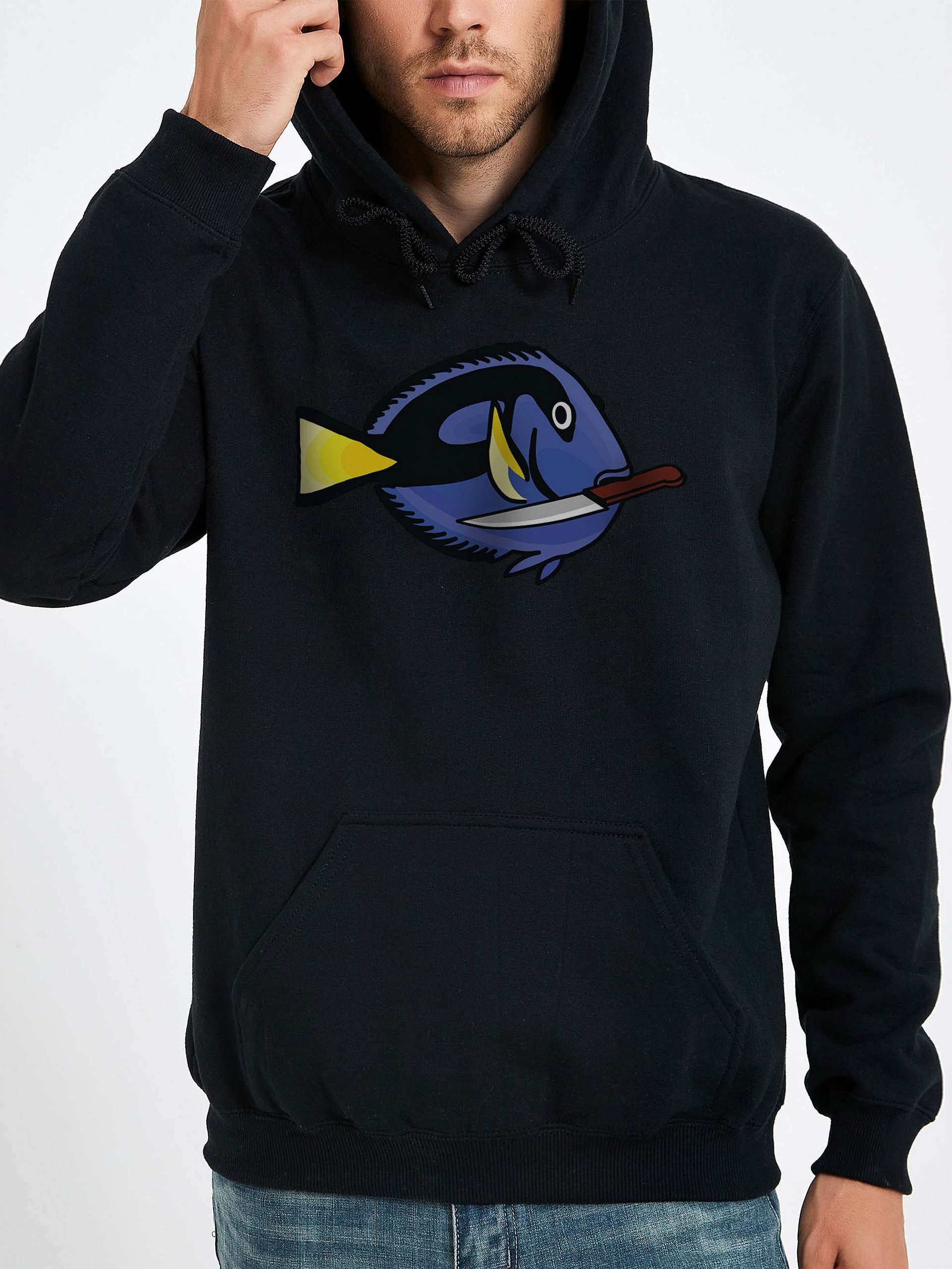 Angry Blue Tang Hoodie for Reef Aquarium Lovers product image (2)