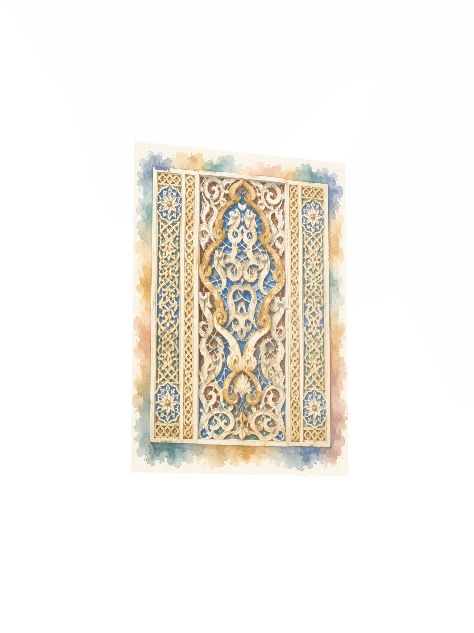 Alhambra Floral Islamic Wall Art, Poster For Muslim Home Decor or Gift product image (17)