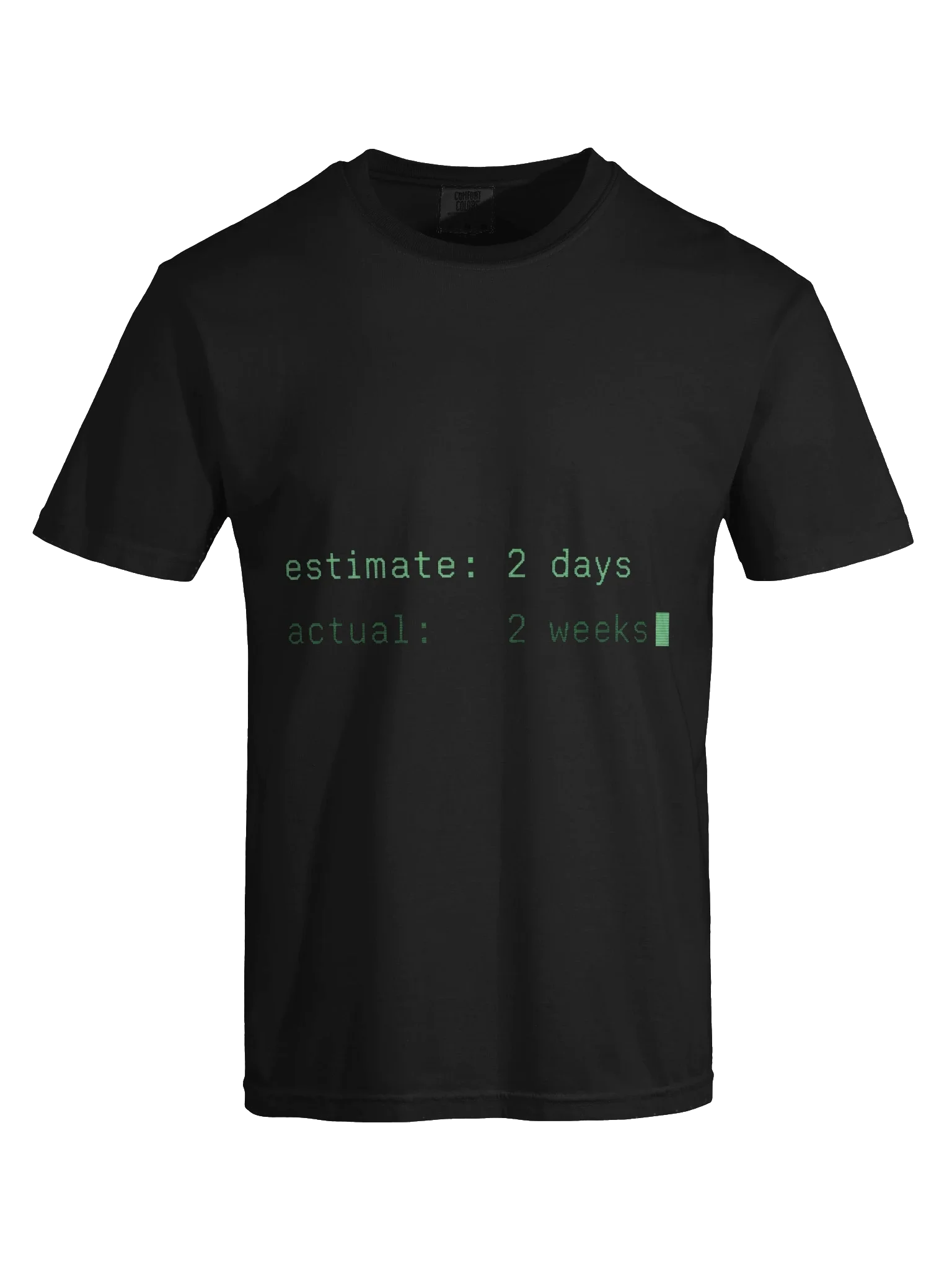 Estimate 2 Days Actual 2 Weeks Tee — view 5