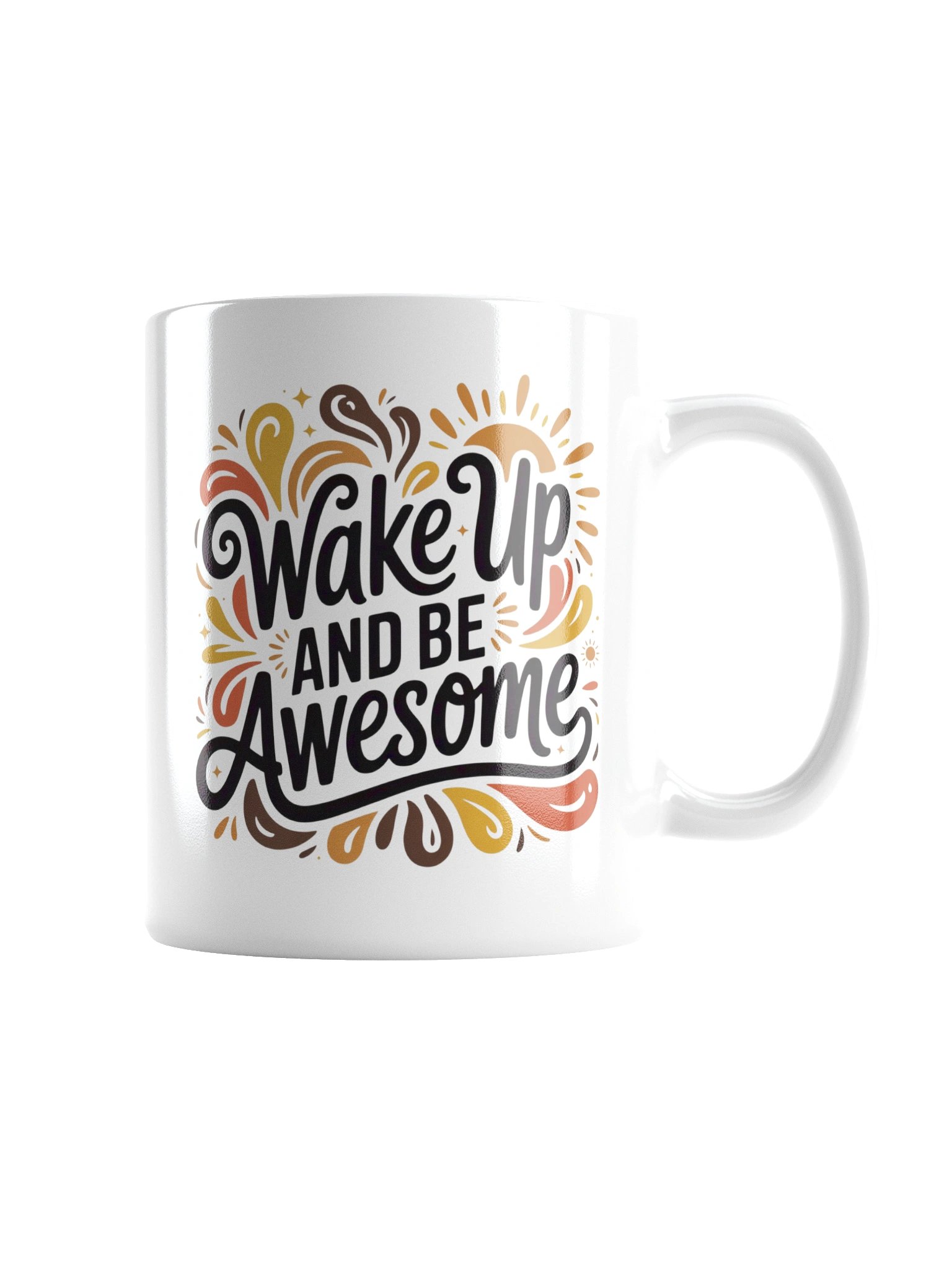Wake Up and Be Awesome Coffee Mug – Inspirational Morning Quote product image (3)