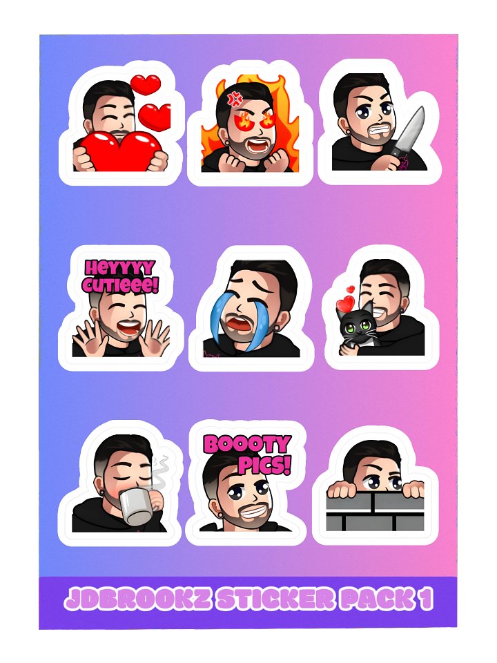 JDBrookz Emote Sticker Sheet #1 product image (1)