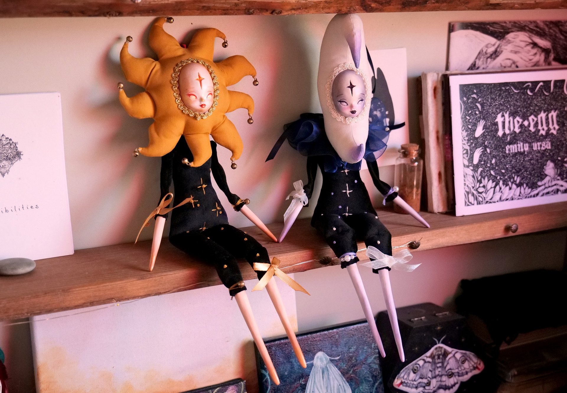 Celestial Moon Art Doll | Luna Noontide | Clay cast limbs & soft body design product image (8)