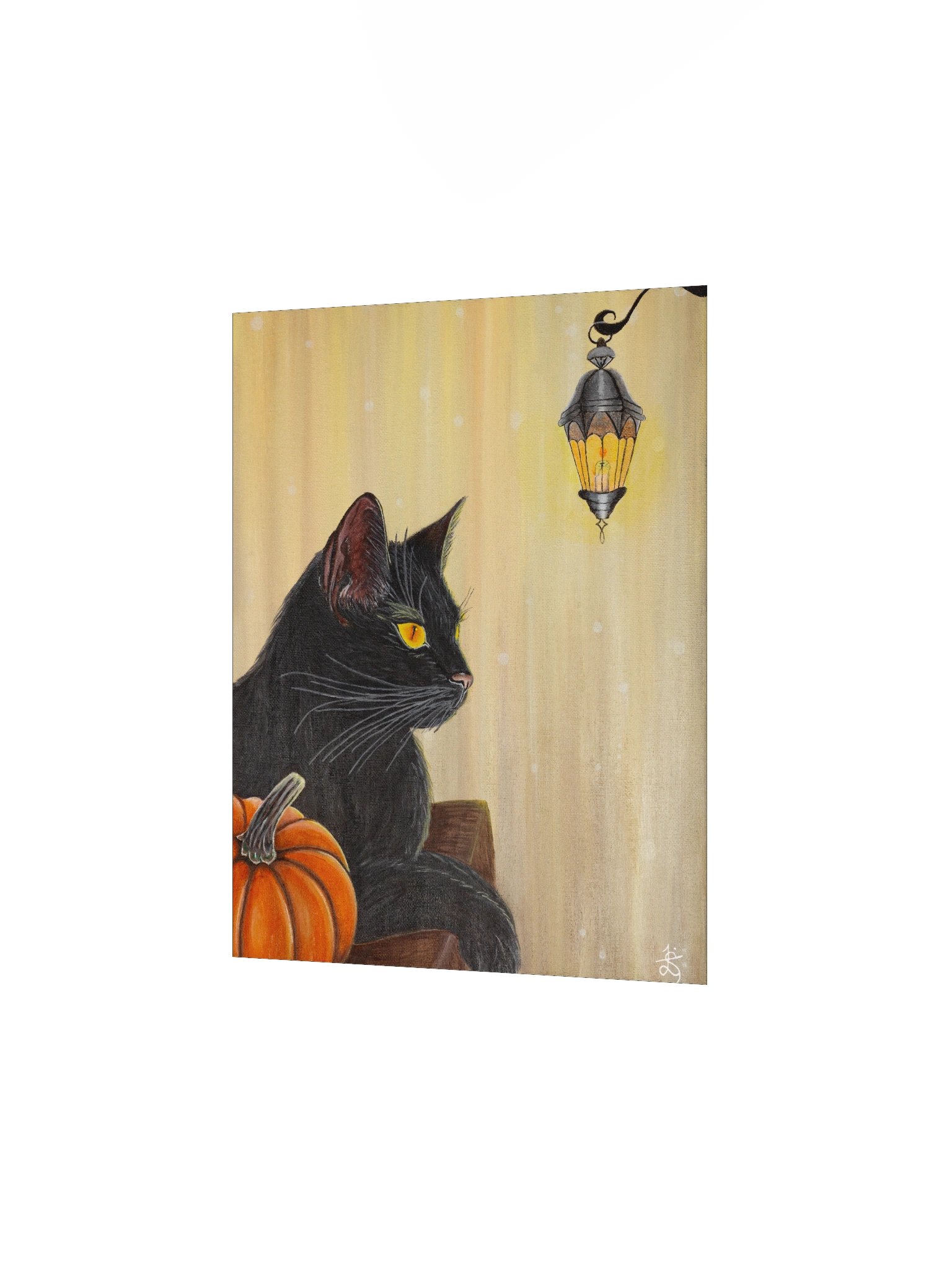 Black Cat & Lantern Original Art Print product image (2)