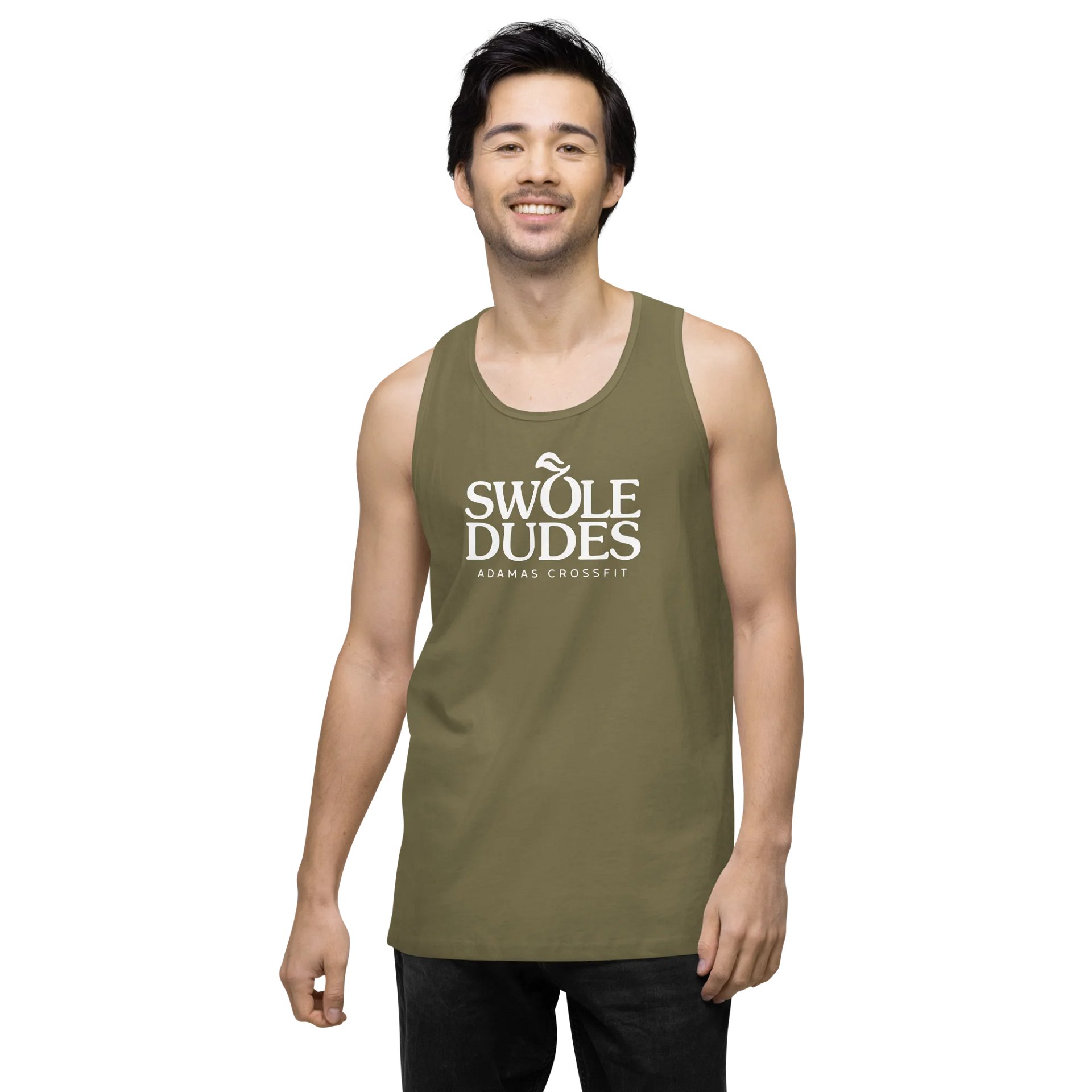 Swole Dudes Military Green Tank product image (2)