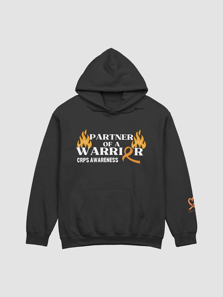 PARTNER of a Warrior CRPS Awareness Hoodie- White Print product image (1)
