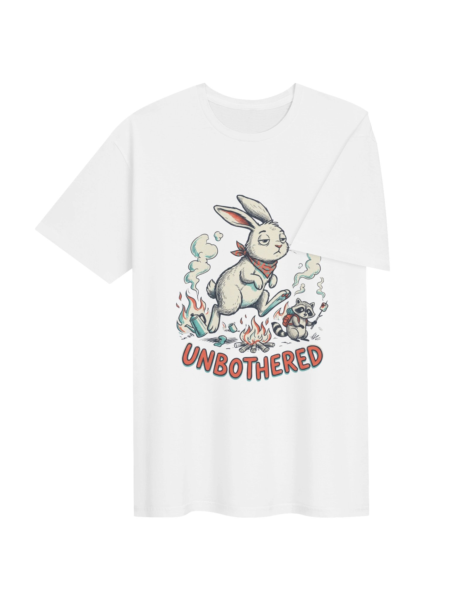 Bunny Unbothered - Sarcastic Funny Animal Lover T-Shirt | Witty Rabbit Attitude Tee product image (4)