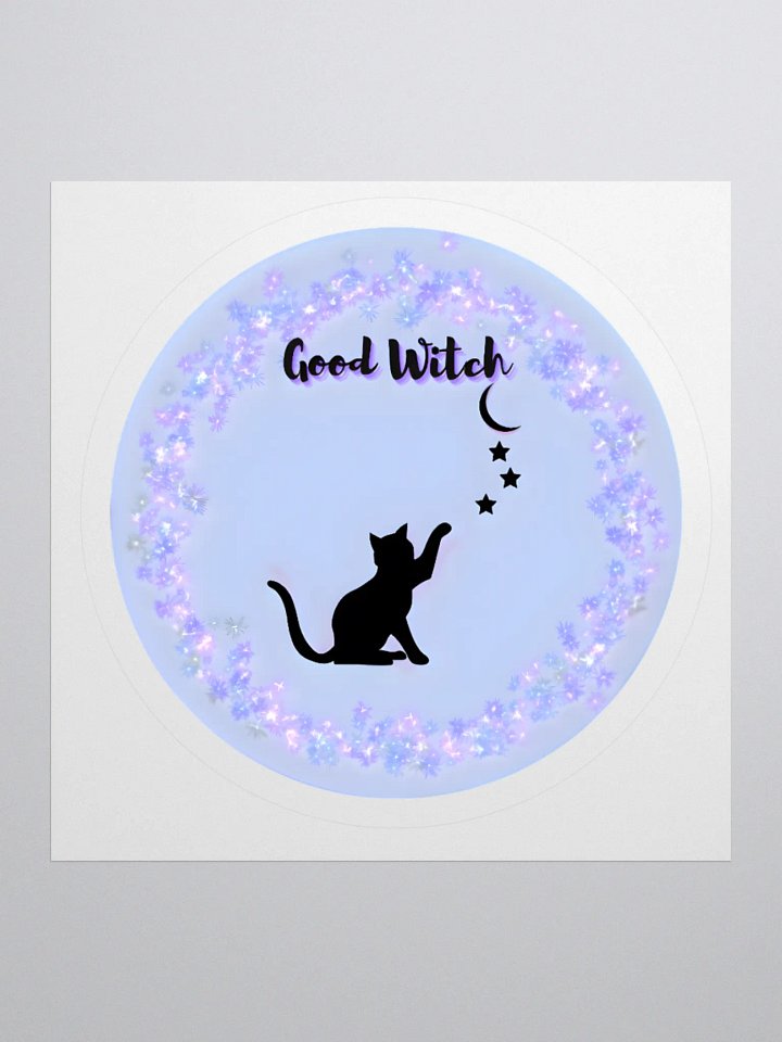 Good Witch Purple Cat Sticker product image (1)