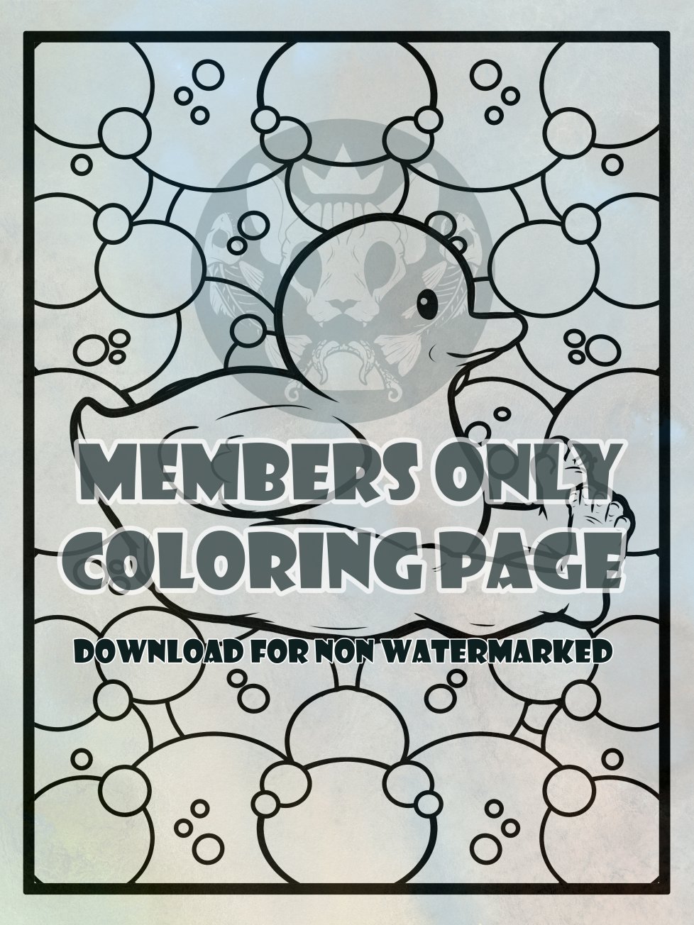 Bubbly Duckie - coloring page product image (1)