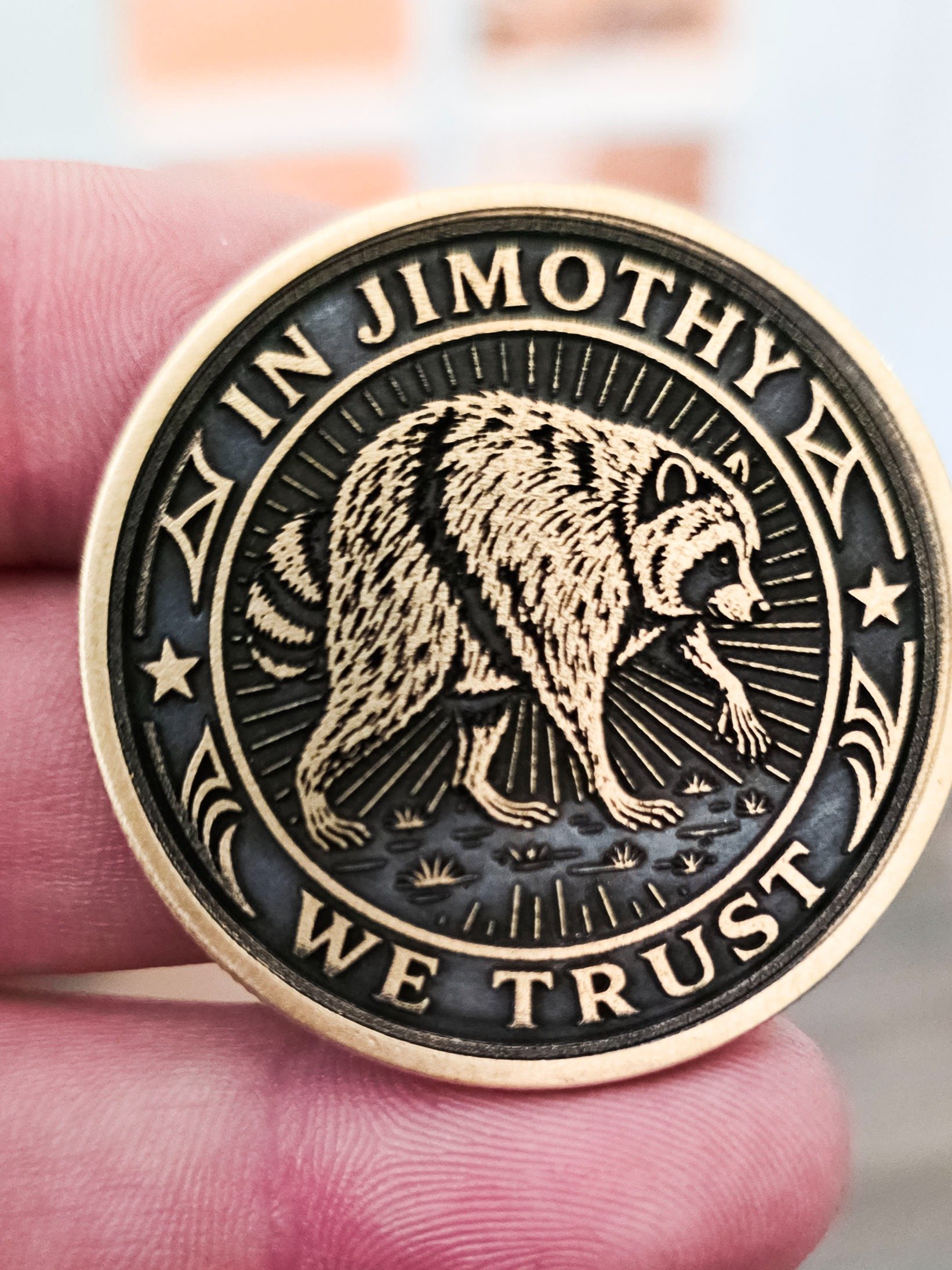 Jimothy, Solid Brass Coin Magnet - Jimothy Merch product image (1)