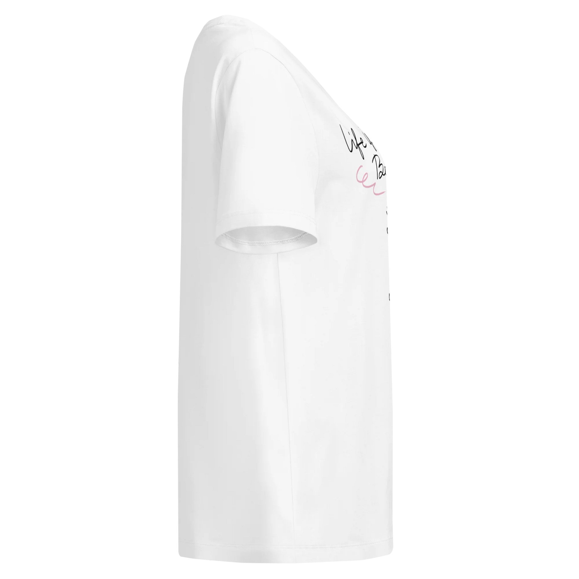 Life is Beautiful Doodle Girl Women’s Organic Ribbed Neck T-Shirt product image (4)