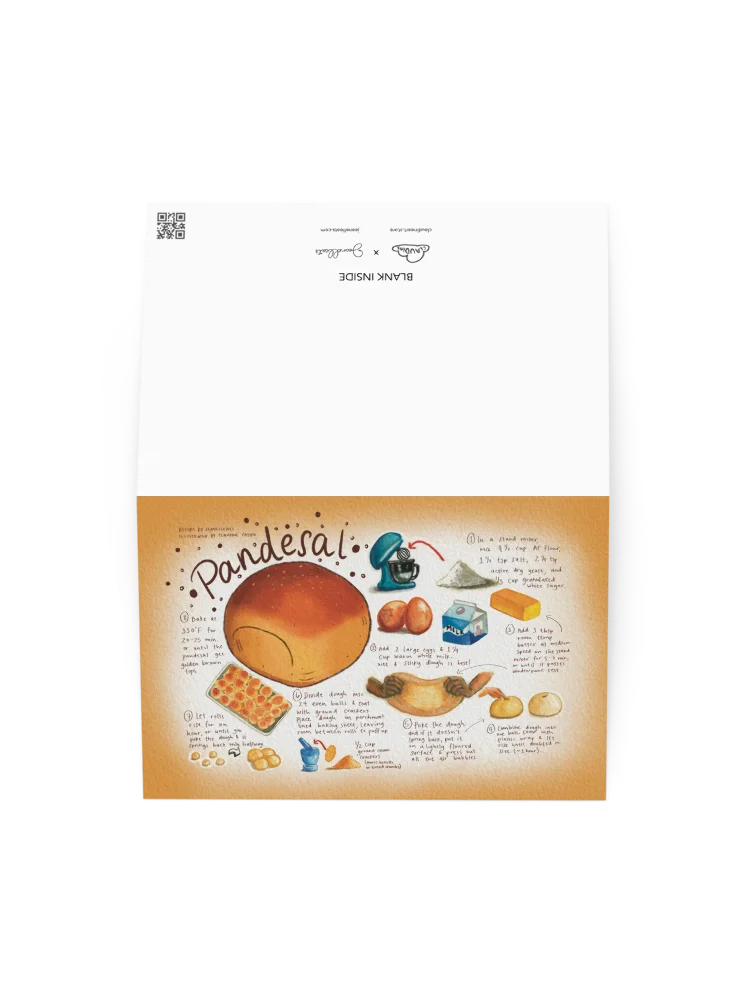 Pandesal Recipe Art Print Greeting Card product image (2)