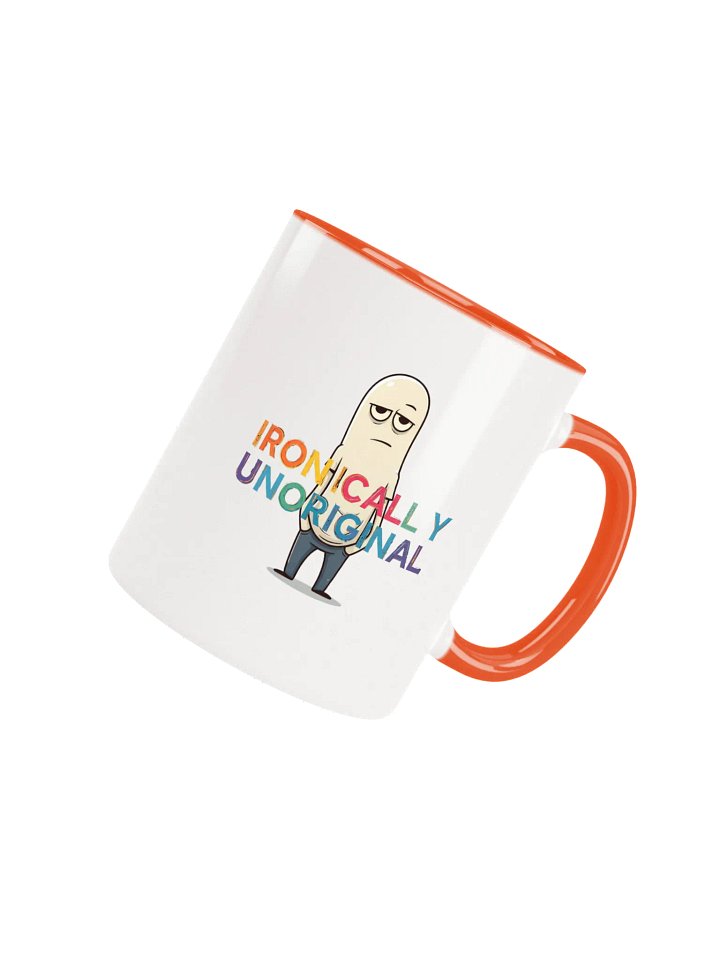 "Ironically Unoriginal" Ceramic Mug with Color Inside product image (2)