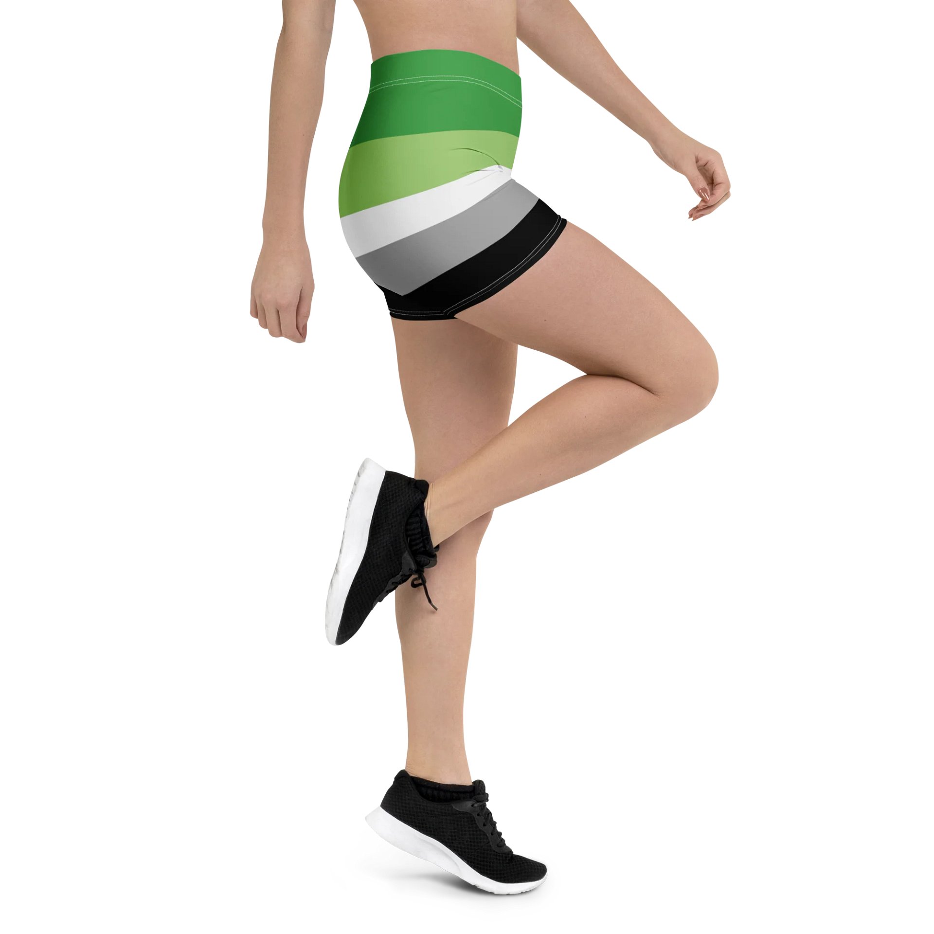Aromantic Pride Flag Bike Shorts product image (3)