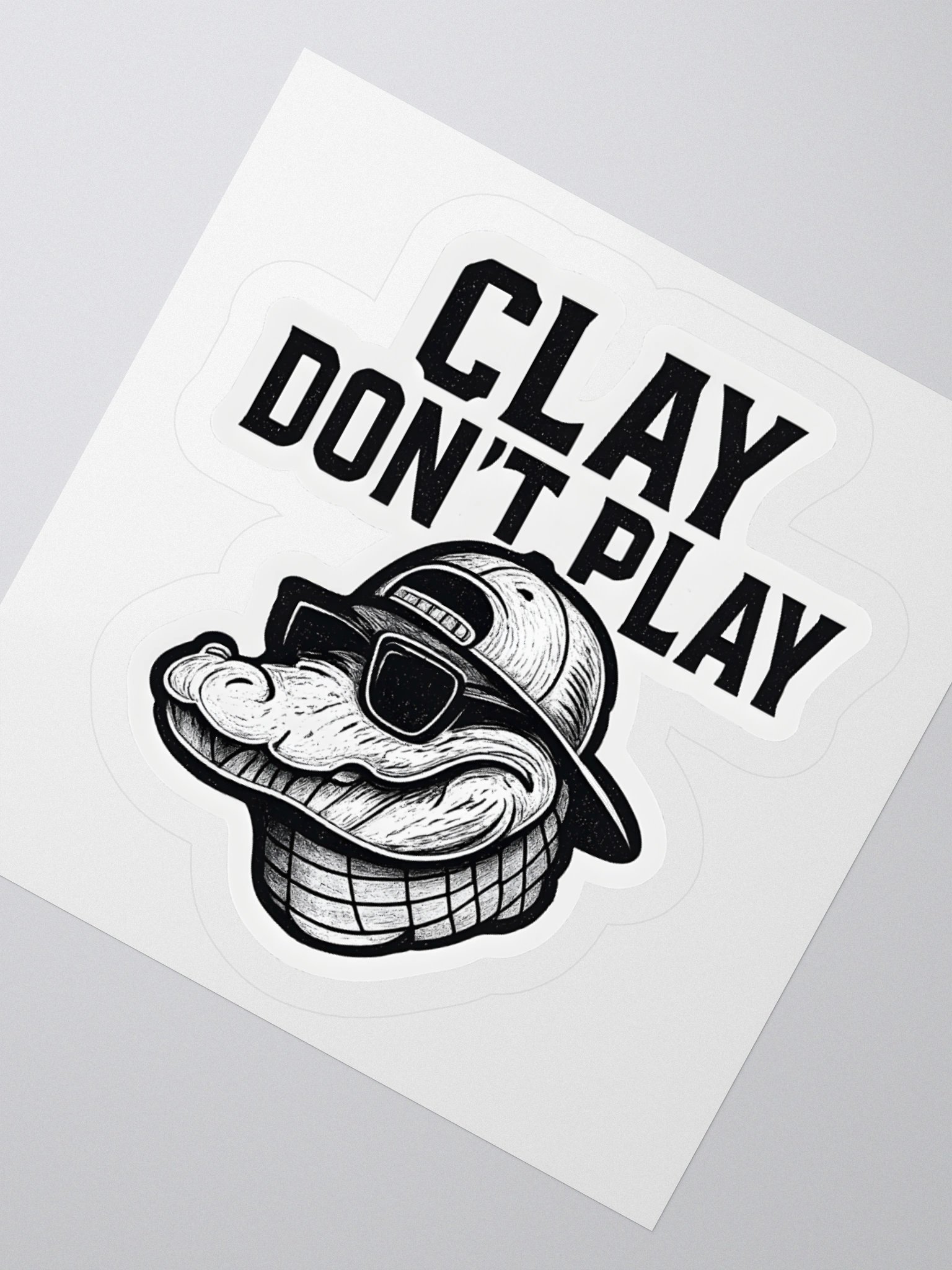 “Clay Don’t Play” Gator Sticker product image (5)