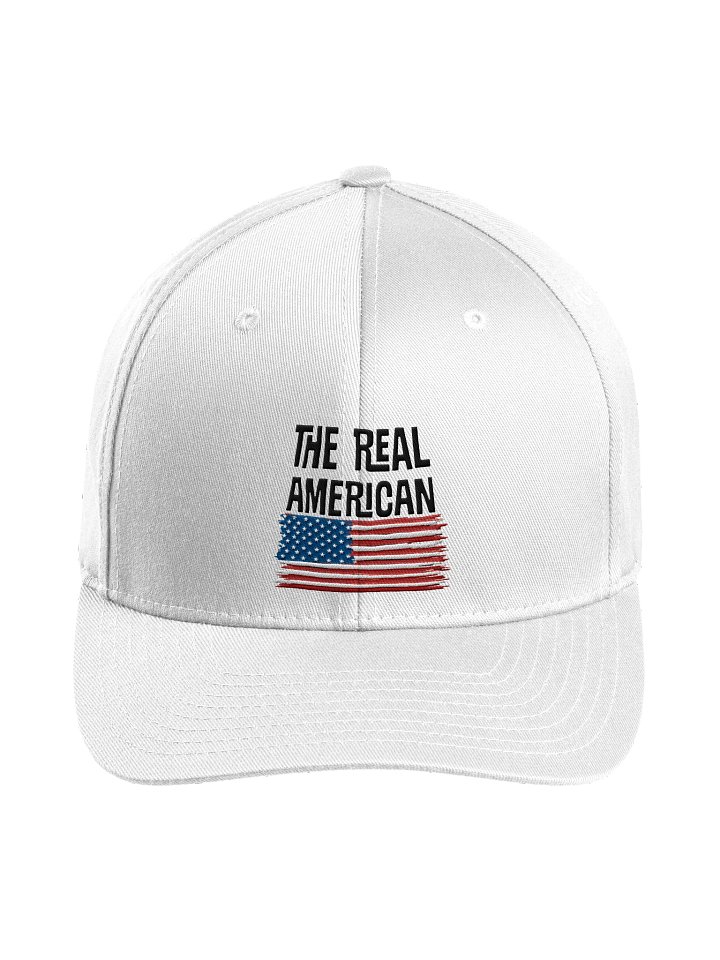 The Real American Fitted Hat (Black Font) product image (1)