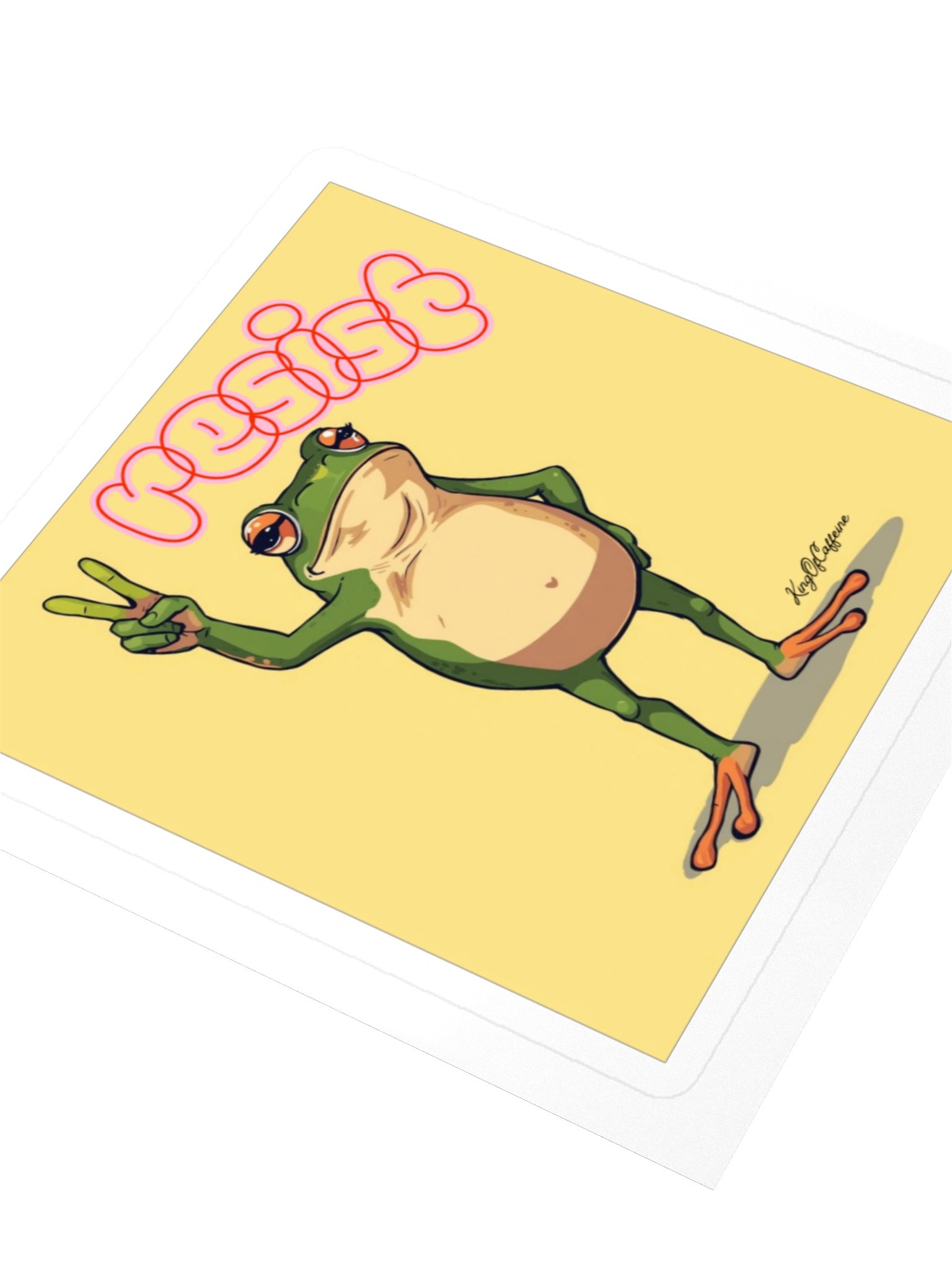 Peace Sign Frog Resist Sticker product image (6)
