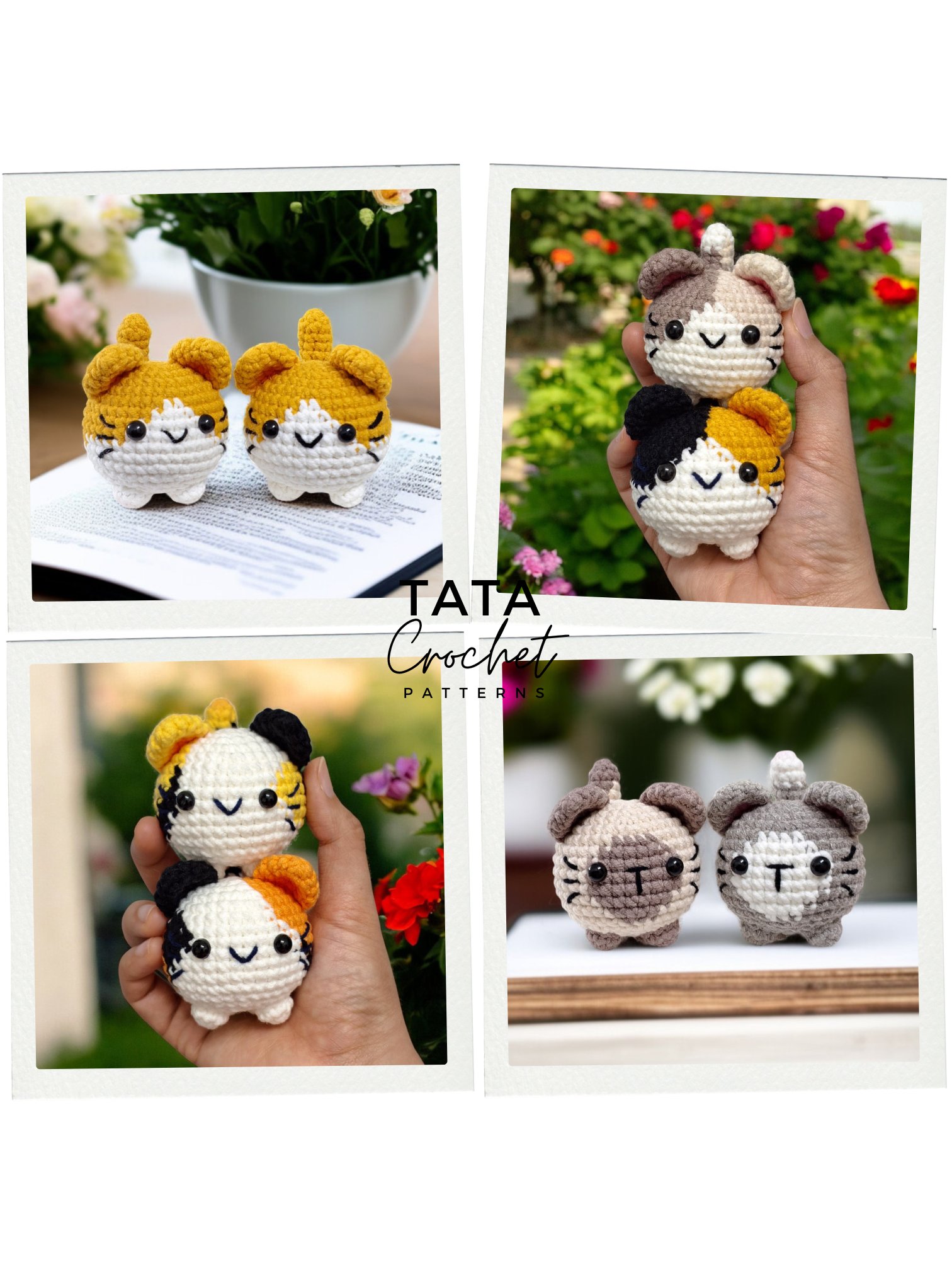 PDF Pattern -♡- Crochet Cute Cat (8 in 1) product image (1)