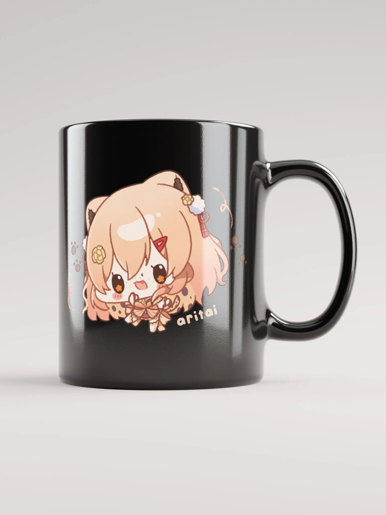 aritai 🐾 Chibi Mug (Black) product image (6)