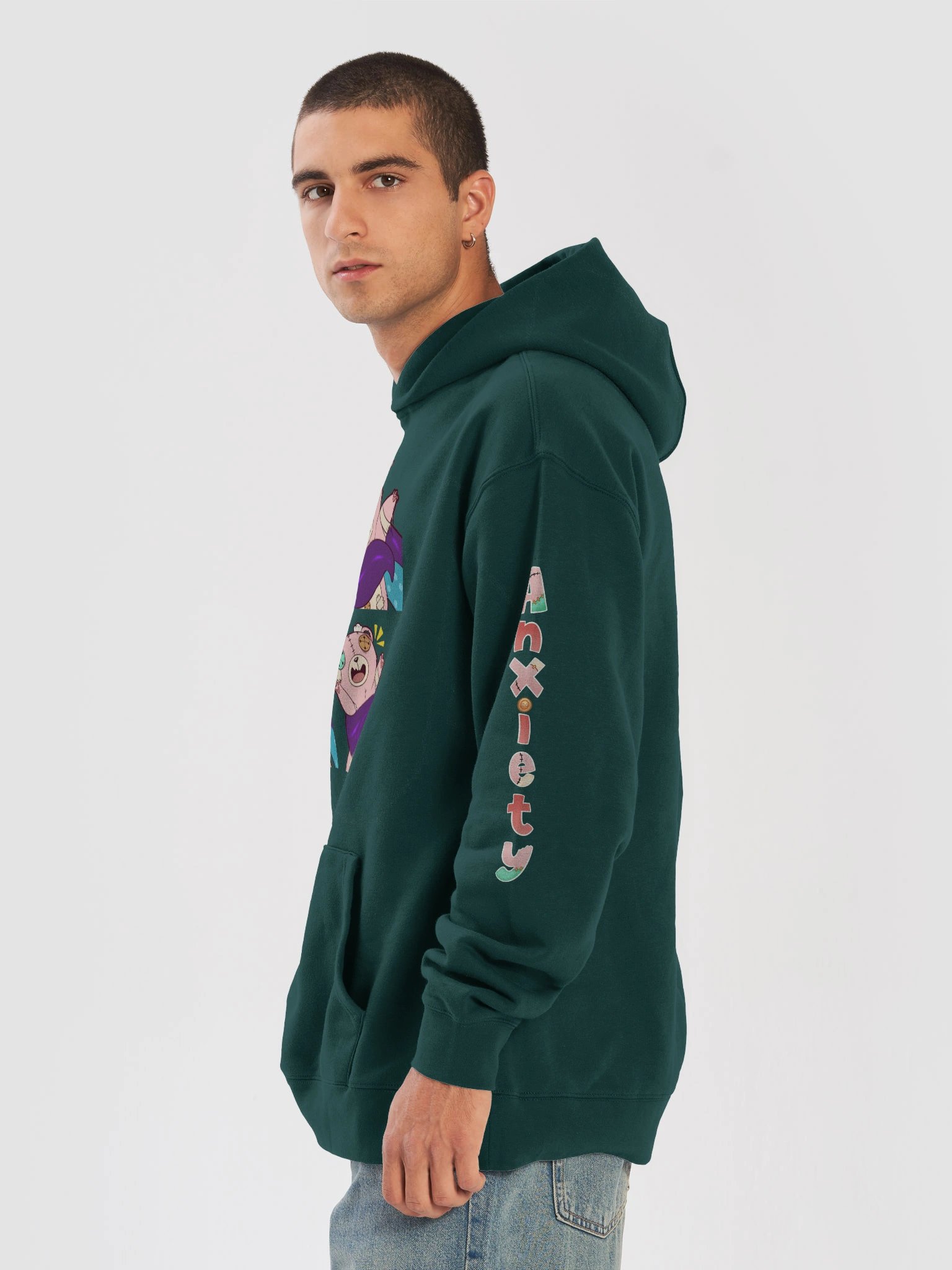Anxiety Bear Tentacle Love Unisex Hoodie product image (8)