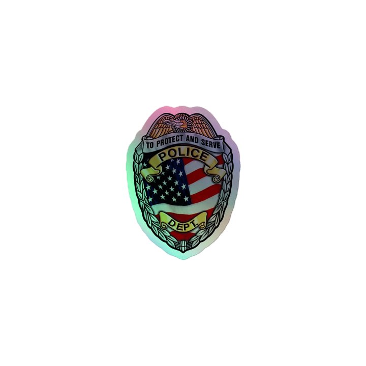 Protect and Serve Holographic Sticker Sheet product image (1)