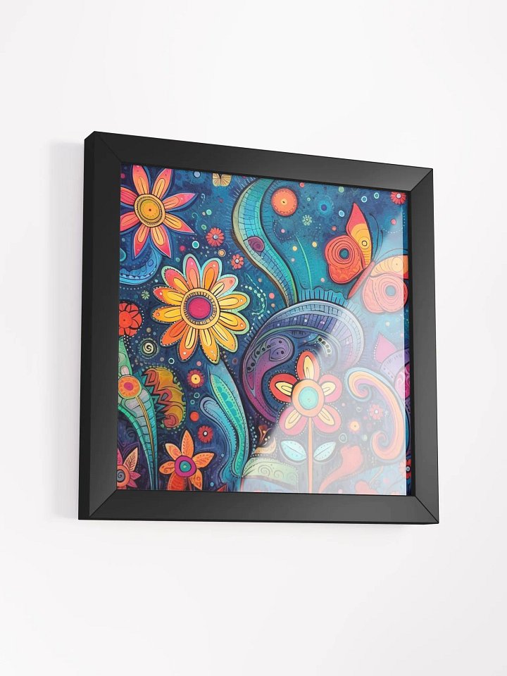 Colorful Flowers and Butterflies Whimsical Wall Art product image (2)