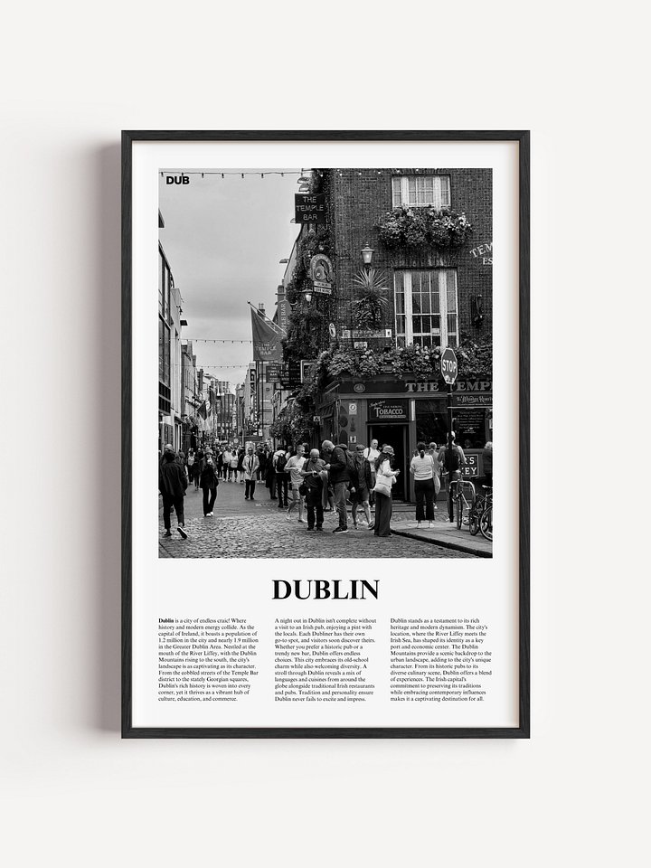 Dublin 01 Newspaper Poster | Framed product image (1)