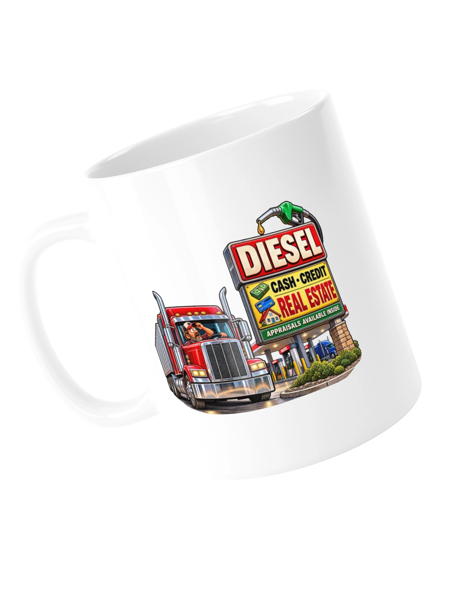 DIESEL — CASH • CREDIT • REAL ESTATE -MUG product image (13)