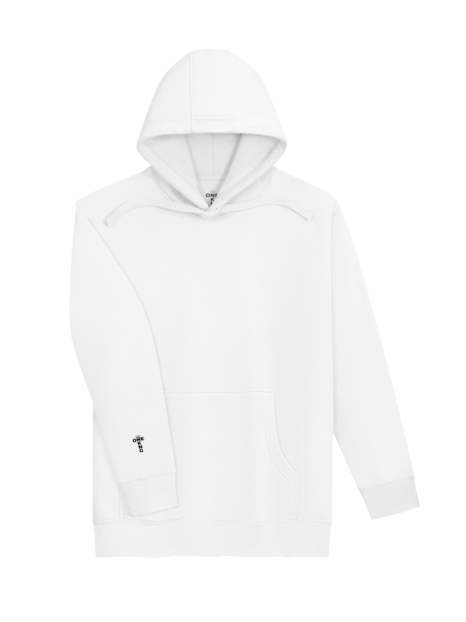ONE KING Crusader Oakeshott Premium Soft Blend Hoodie with embroidered sleeve logo black print product image (3)