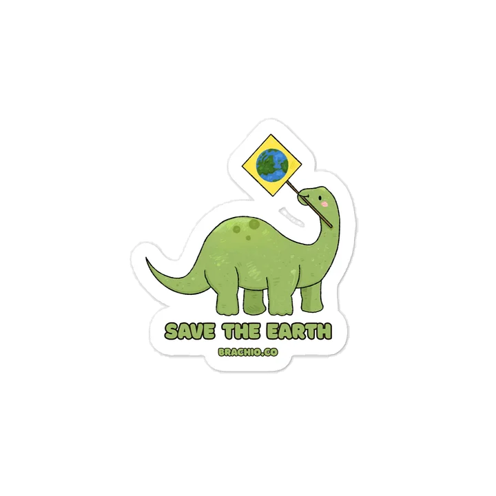 Save The Earth - Dinosaur Sticker product image (1)