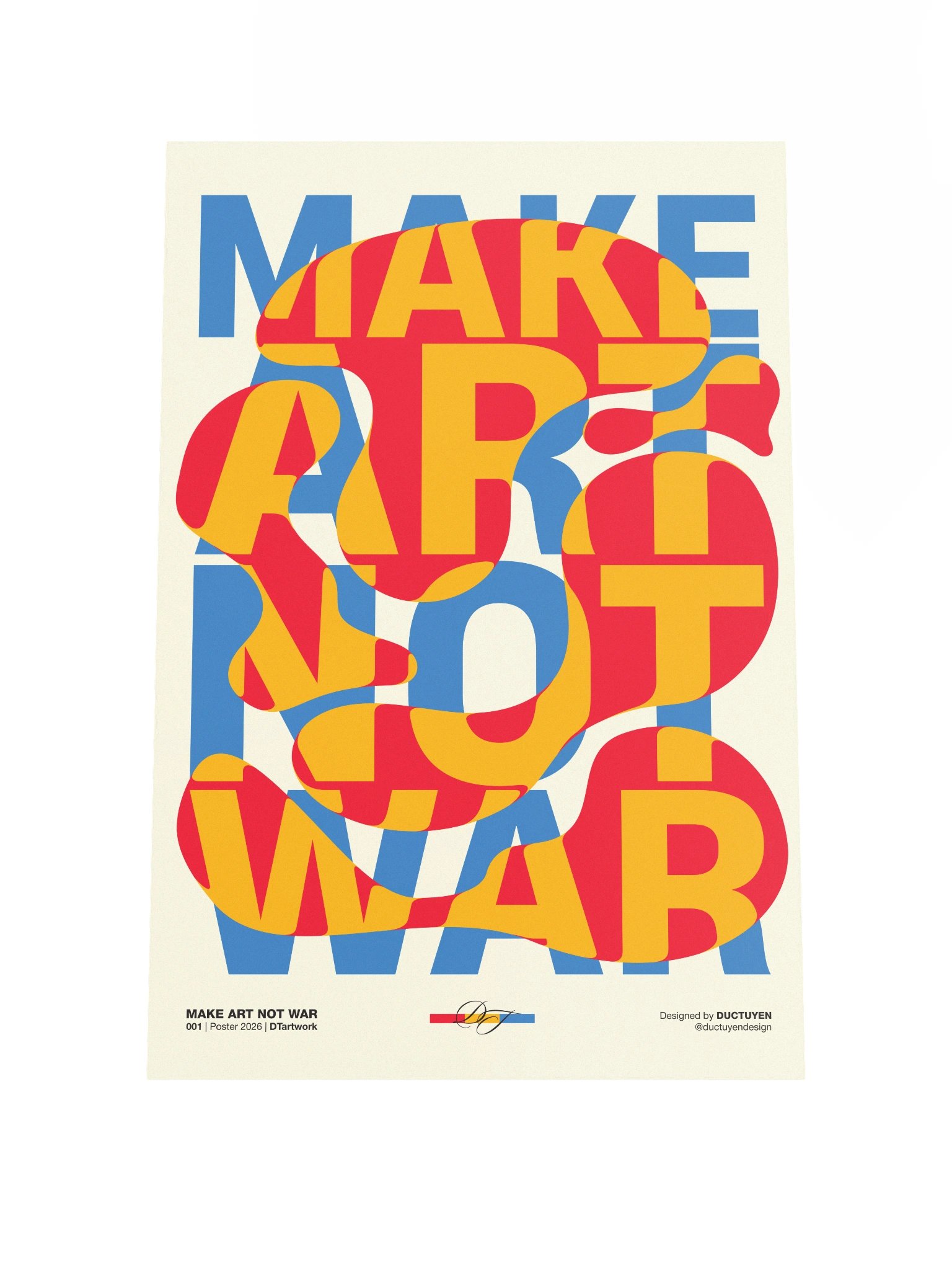 "MAKE ART NOT WAR" Print Poster (Unframe) product image (3)