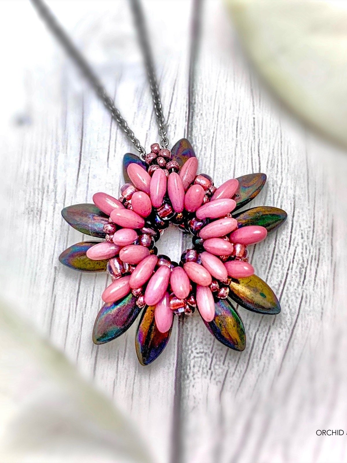 Perennial Beaded Pendant - Pink - *Pendant Only* product image (1)