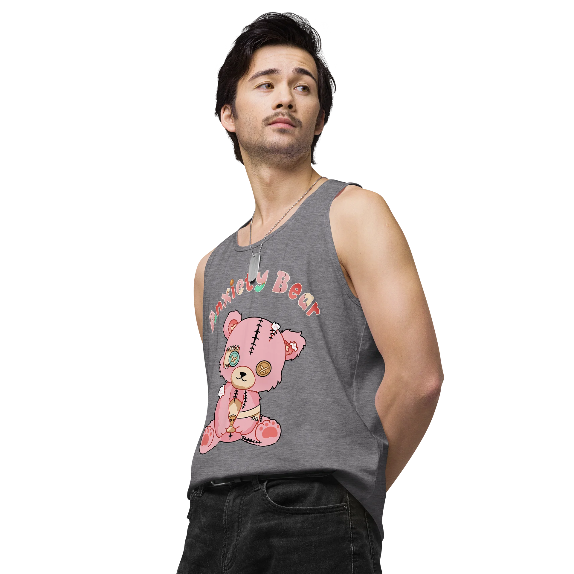 Anxiety Bear Men's Tank Top product image (37)