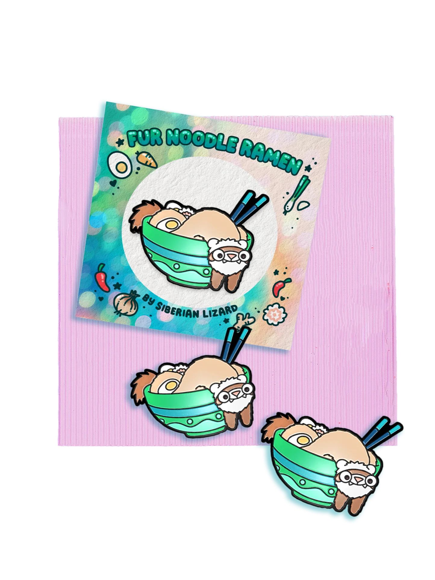 Ferret Ramen | Hard Enamel Pin product image (1)
