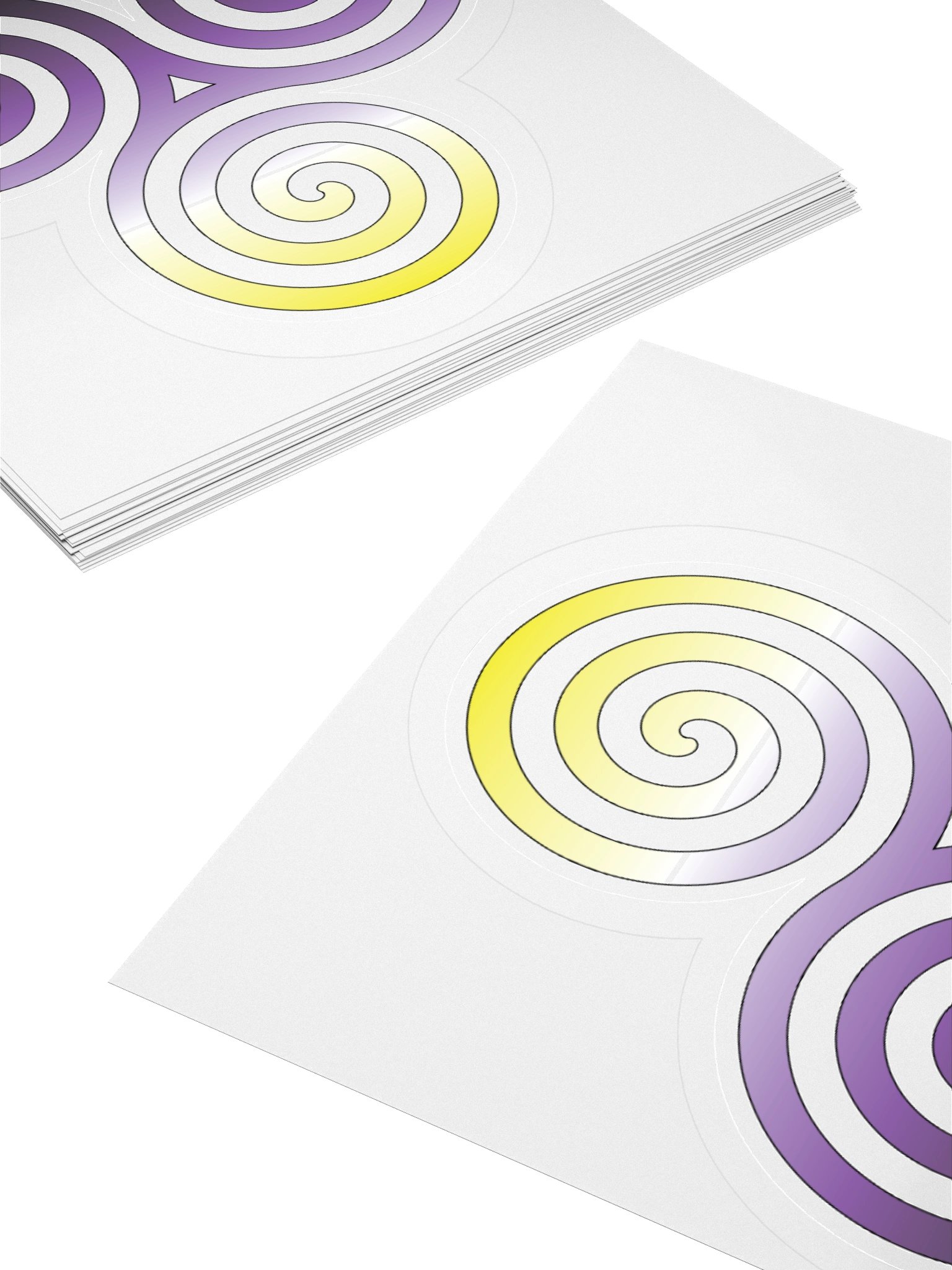 Non-binary Pride Gradient Celtic Triskelion Sticker product image (10)