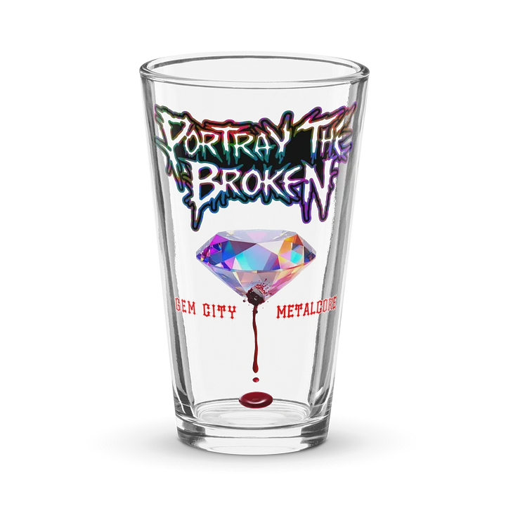 Portray the Broken Gem City Pint Glass product image (1)