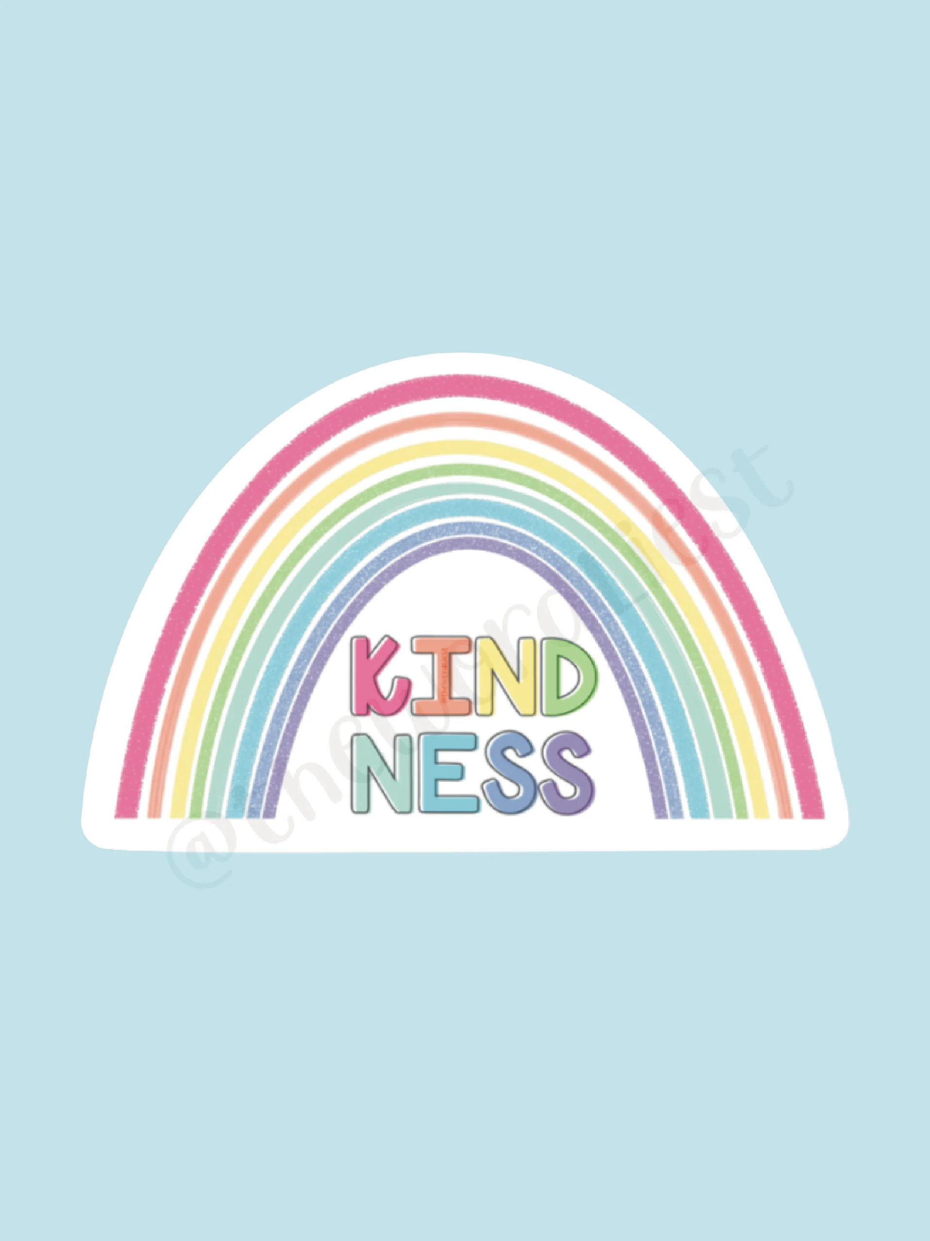 kindness rainbow vinyl sticker product image (1)