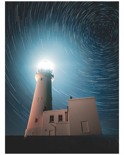 My first attempt at OM System Live Comp star trails. All was going well but I failed to notice condensation on the lens which...