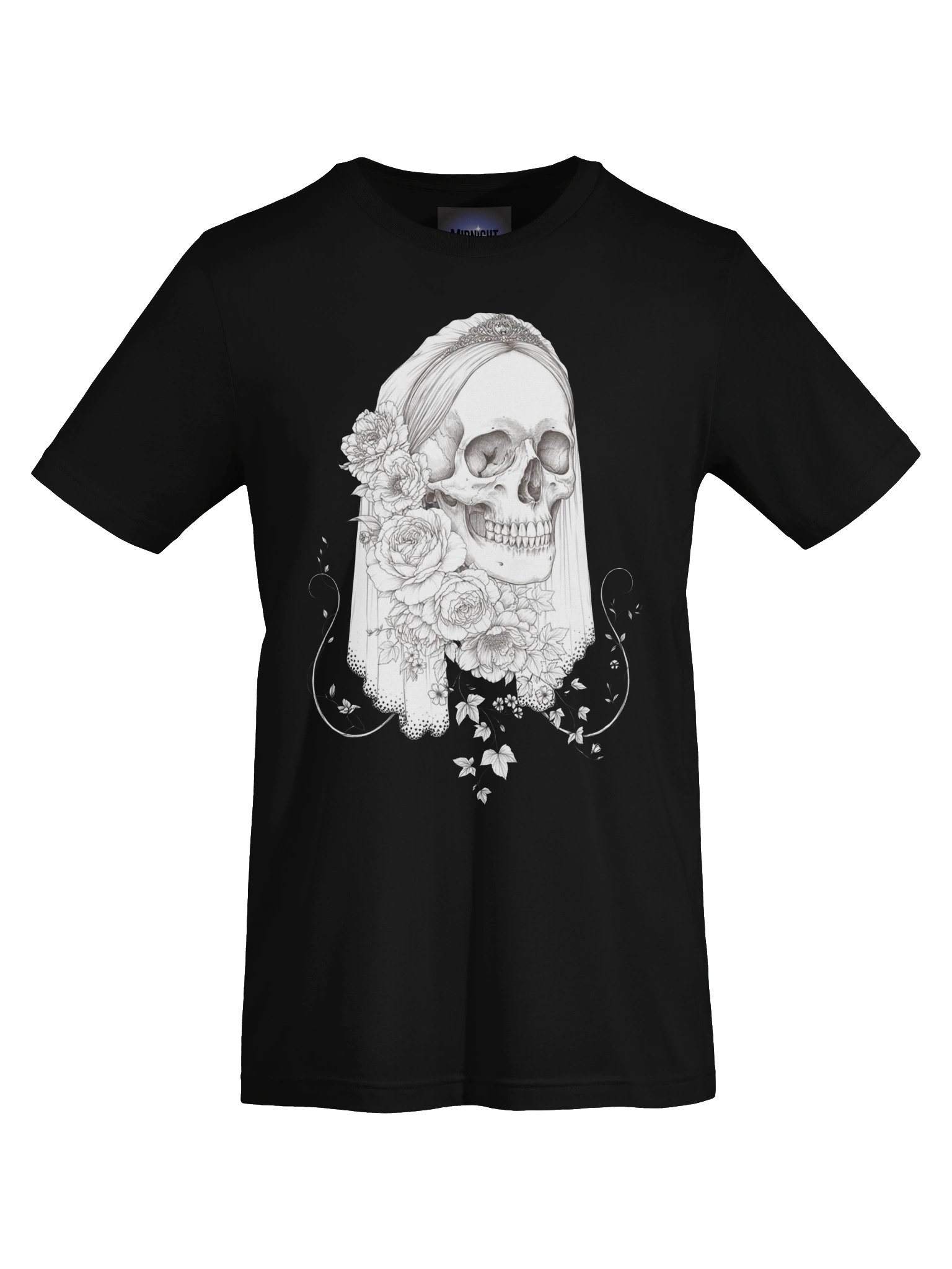 Midnight Veil Bridal Skull T-Shirt product image (53)