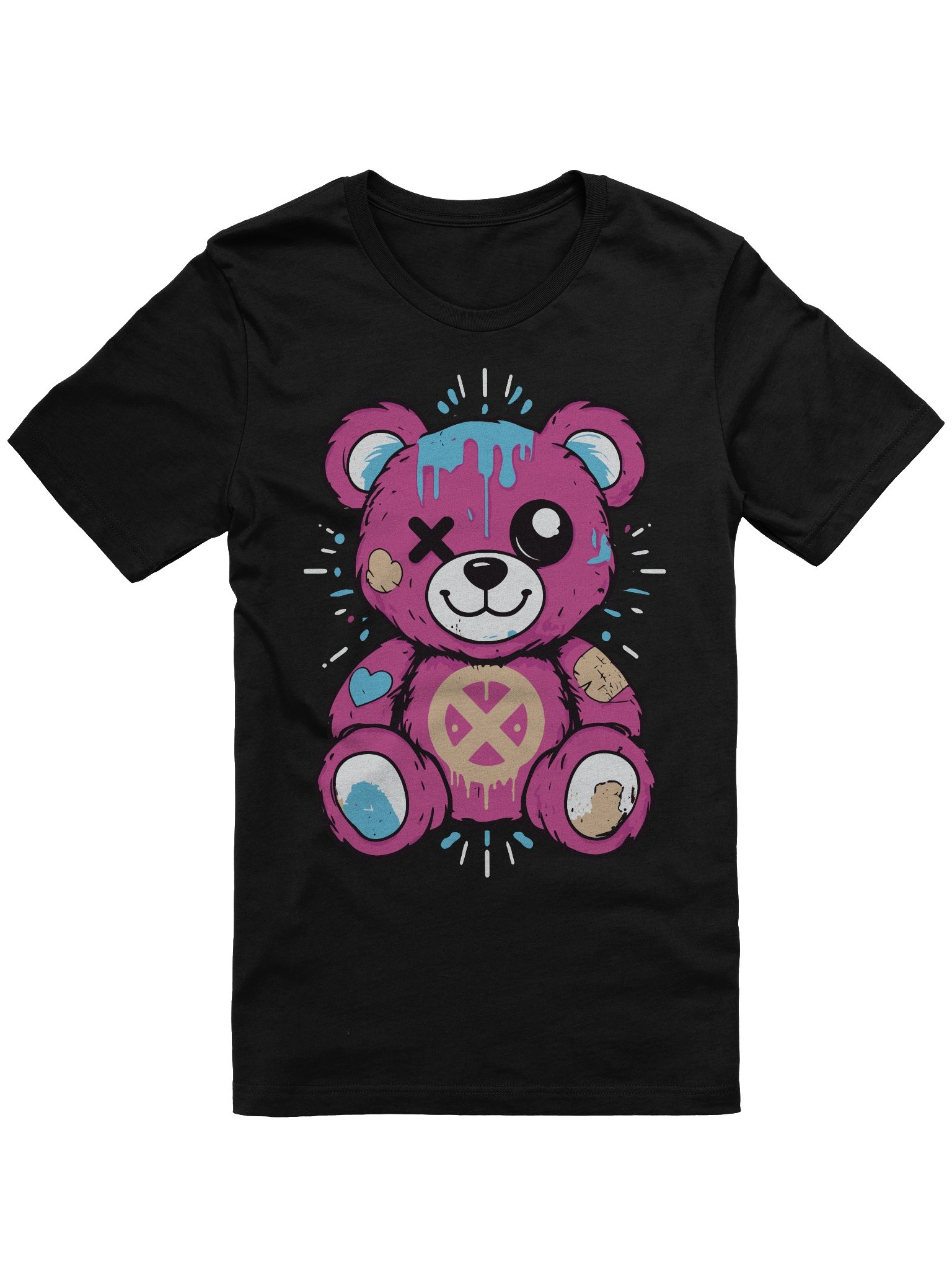 Funky Teddy Bear Splash T-Shirt - Unisex T-Shirt – Premium Printed T-Shirt for Everyday Casual & Streetwear product image (1)
