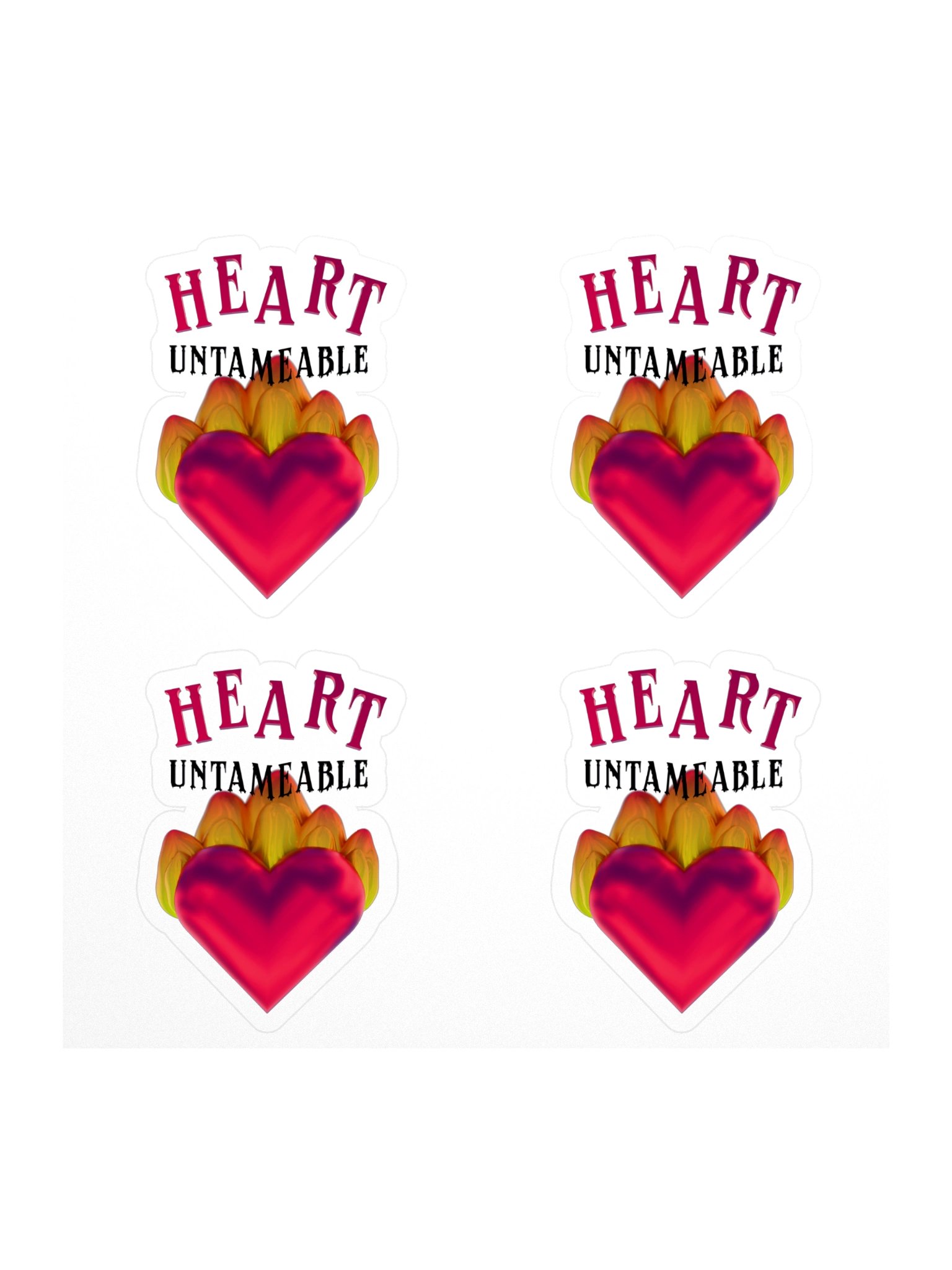 Heart Untameable stickers product image (1)