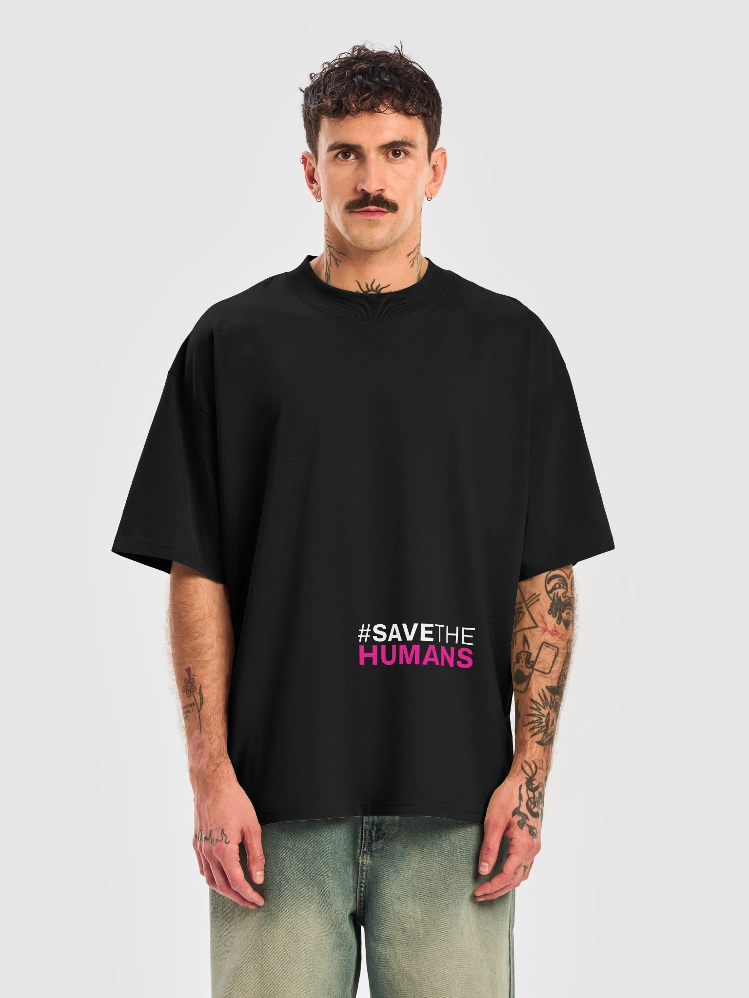Save the Humans Black T-Shirt product image (1)