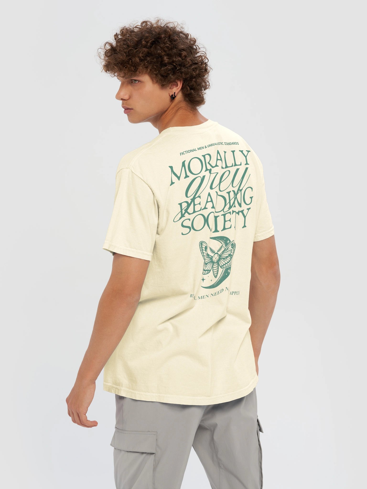 Morally Grey Reading Society Shirt, Comfort Colors Dark Fantasy Book Club Tee, Green Print product image (6)
